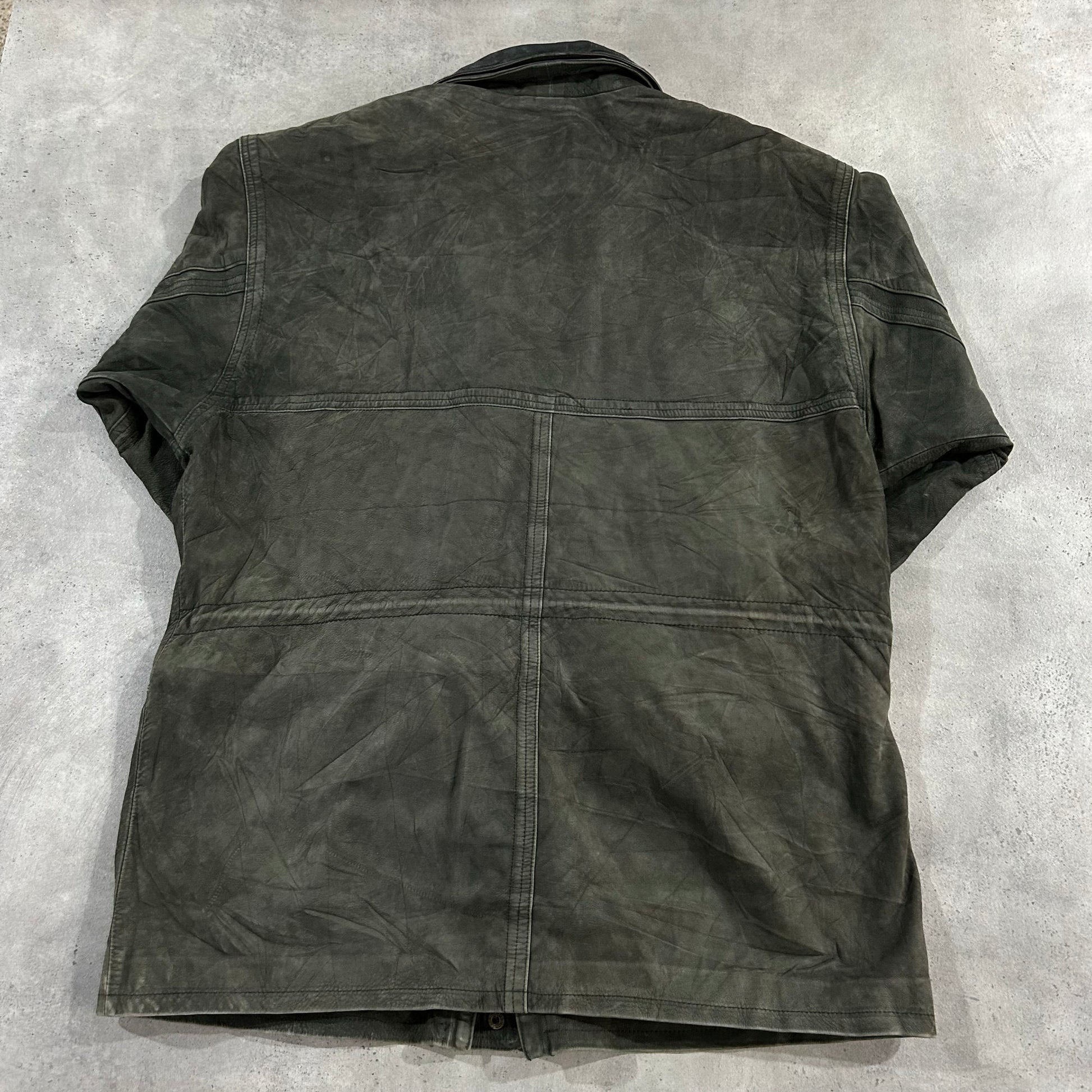 Vintage Workwear Mid-Length Leather Jackets