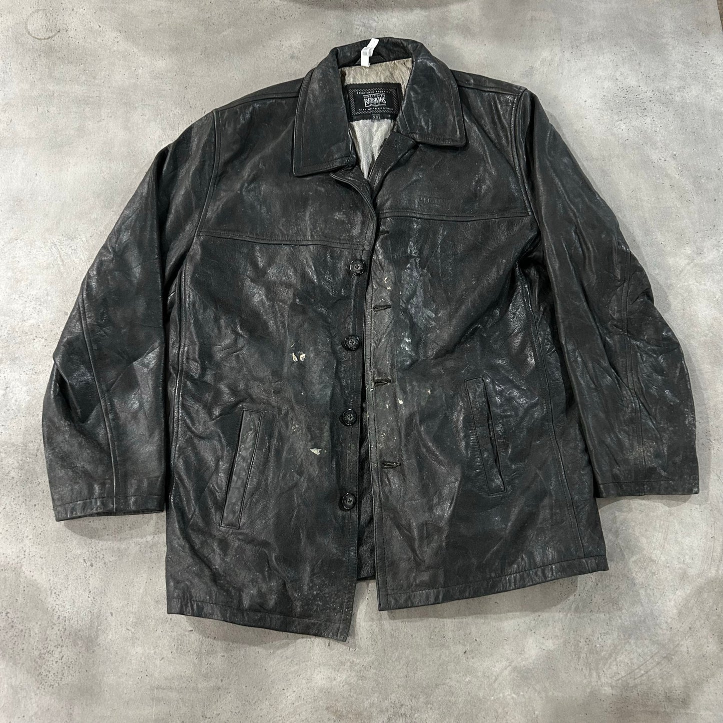 Vintage Redskins Retro Mid-Length Leather Jackets