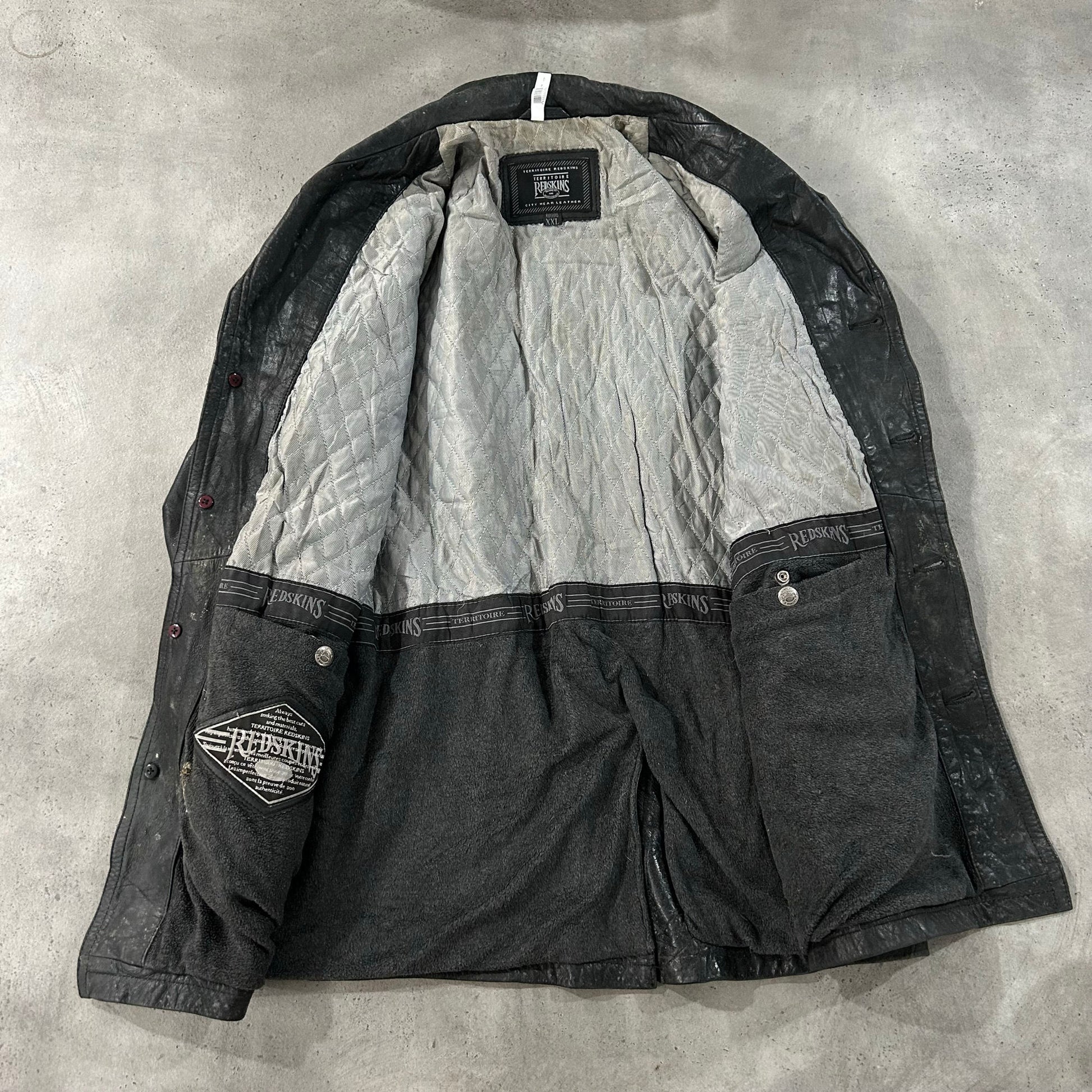 Vintage Redskins Retro Mid-Length Leather Jackets