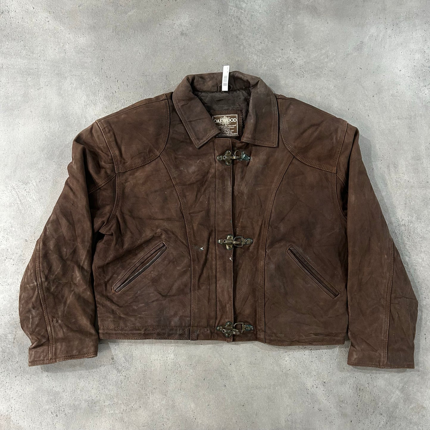 Vintage 70s-90s France Oakwood Workwear Leather Jackets