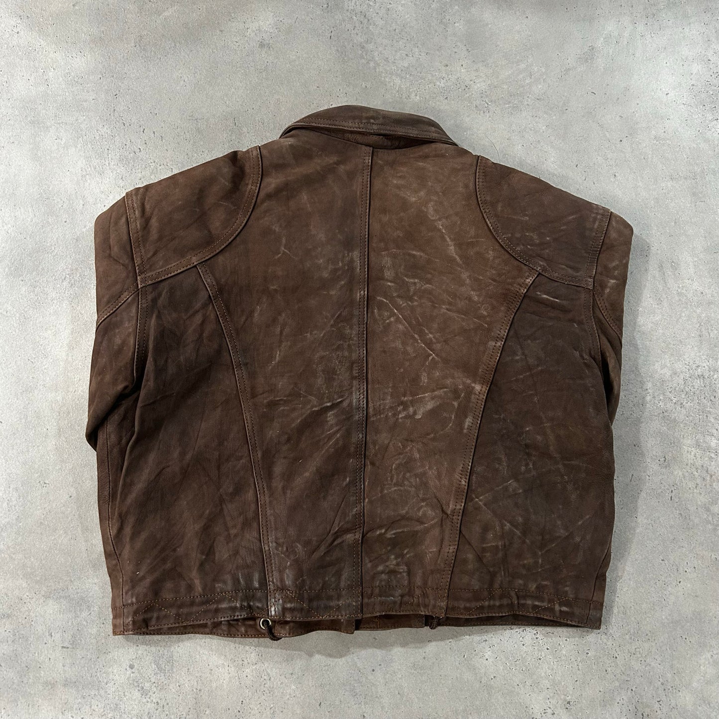 Vintage 70s-90s France Oakwood Workwear Leather Jackets