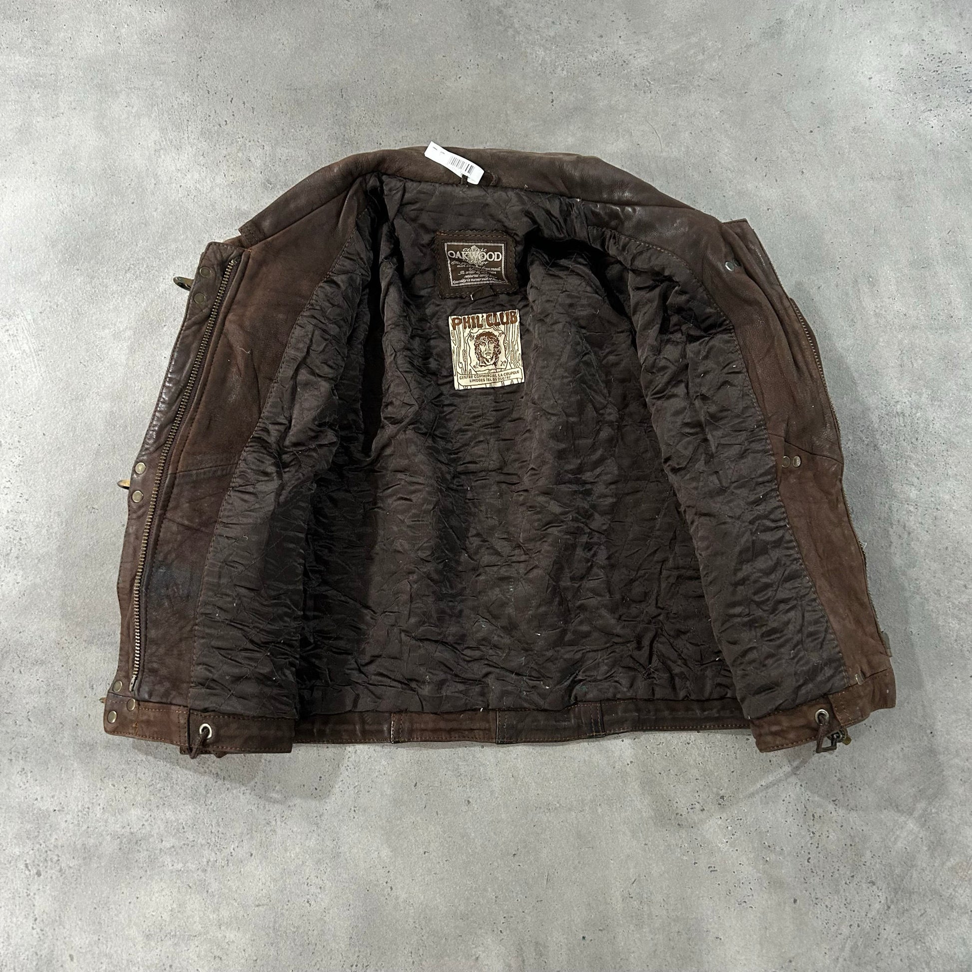 Vintage 70s-90s France Oakwood Workwear Leather Jackets