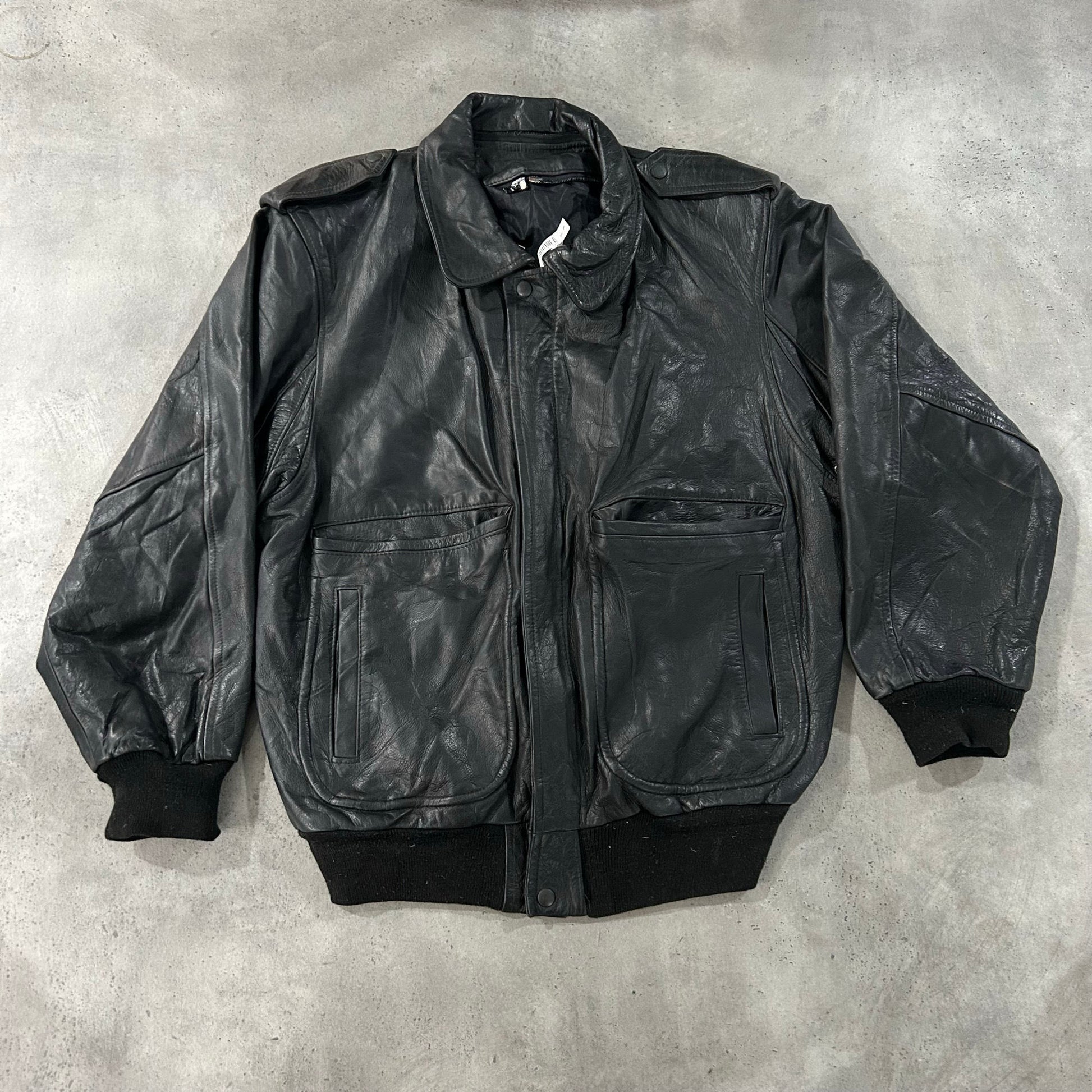 Vintage France Military Flight Leather Jackets