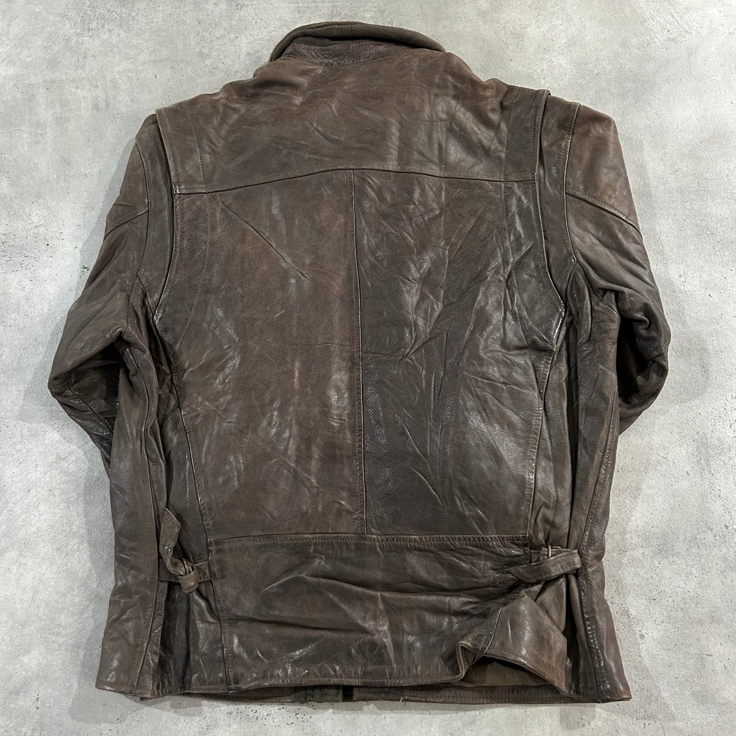 Vintage Oakwood Retro Mid-Length Leather Jackets