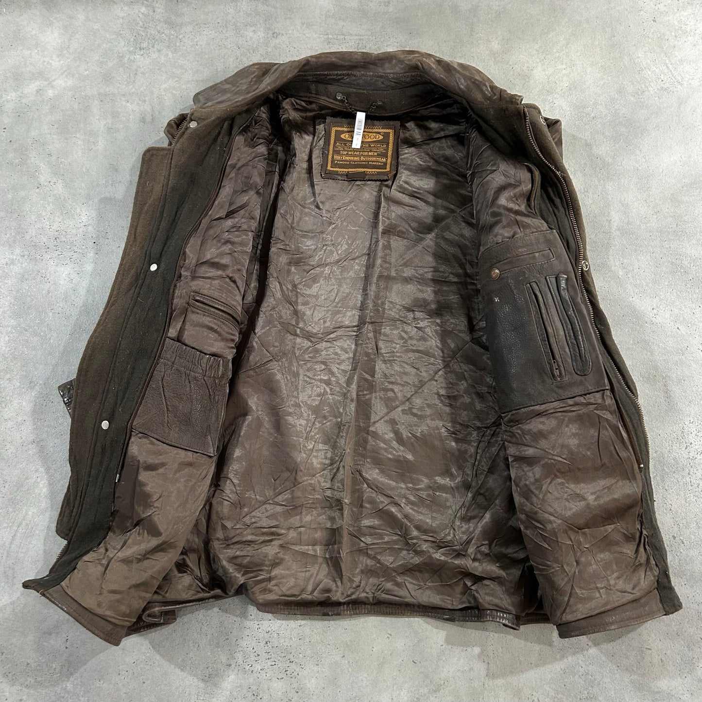 Vintage Oakwood Retro Mid-Length Leather Jackets