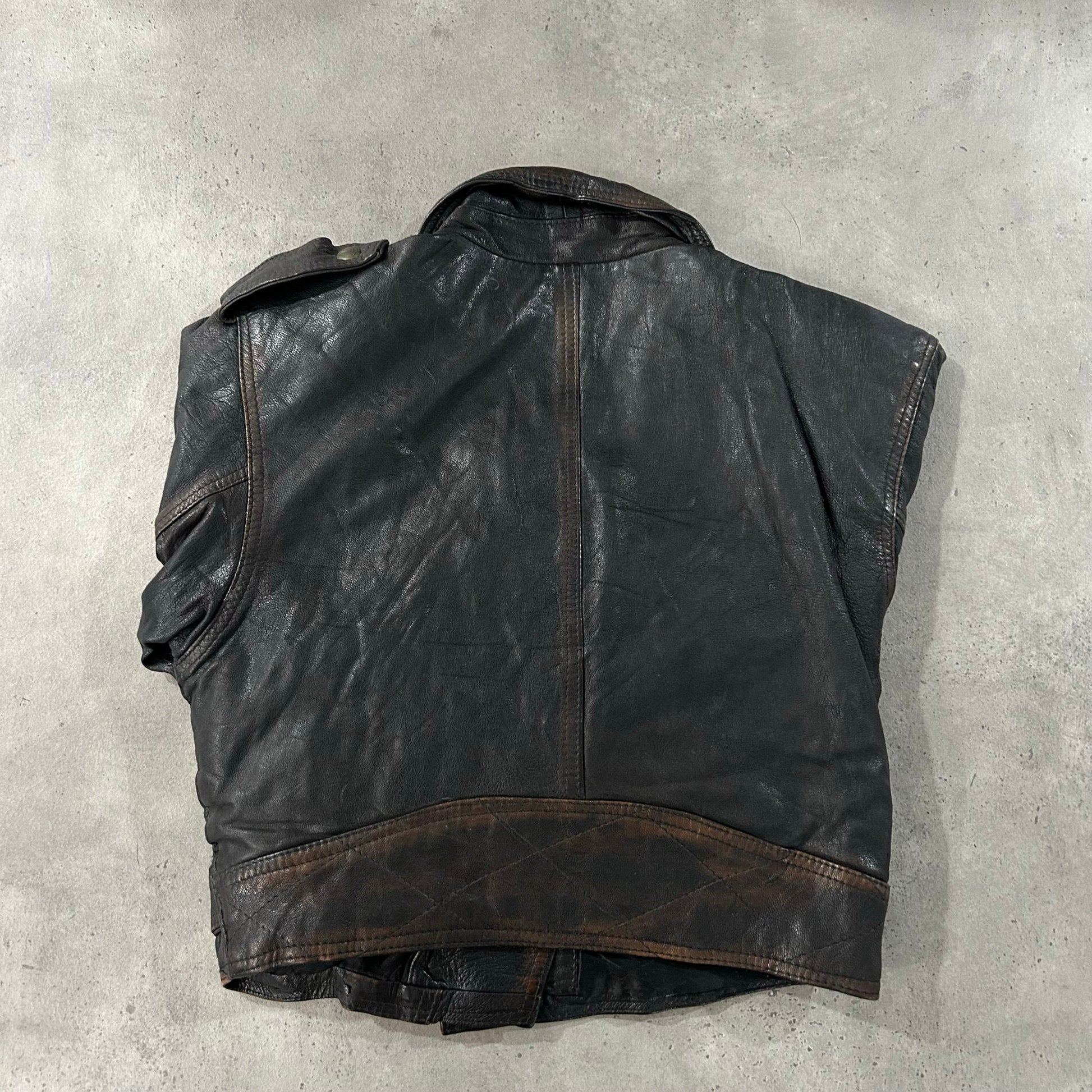 Vintage 70s-90s Italy Retro Double Rider Leather Jackets