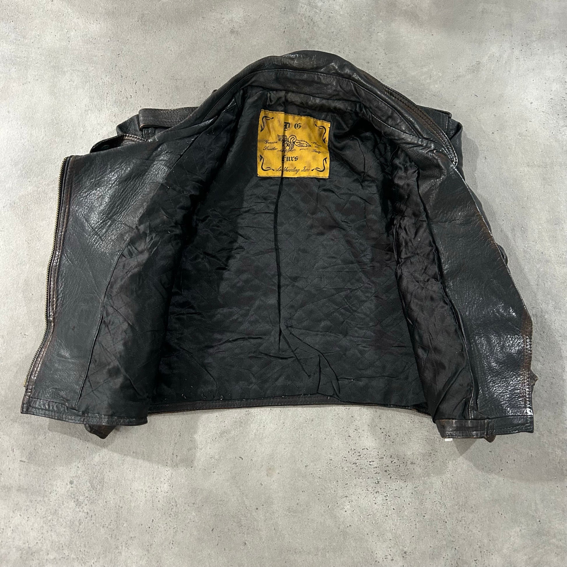 Vintage 70s-90s Italy Retro Double Rider Leather Jackets