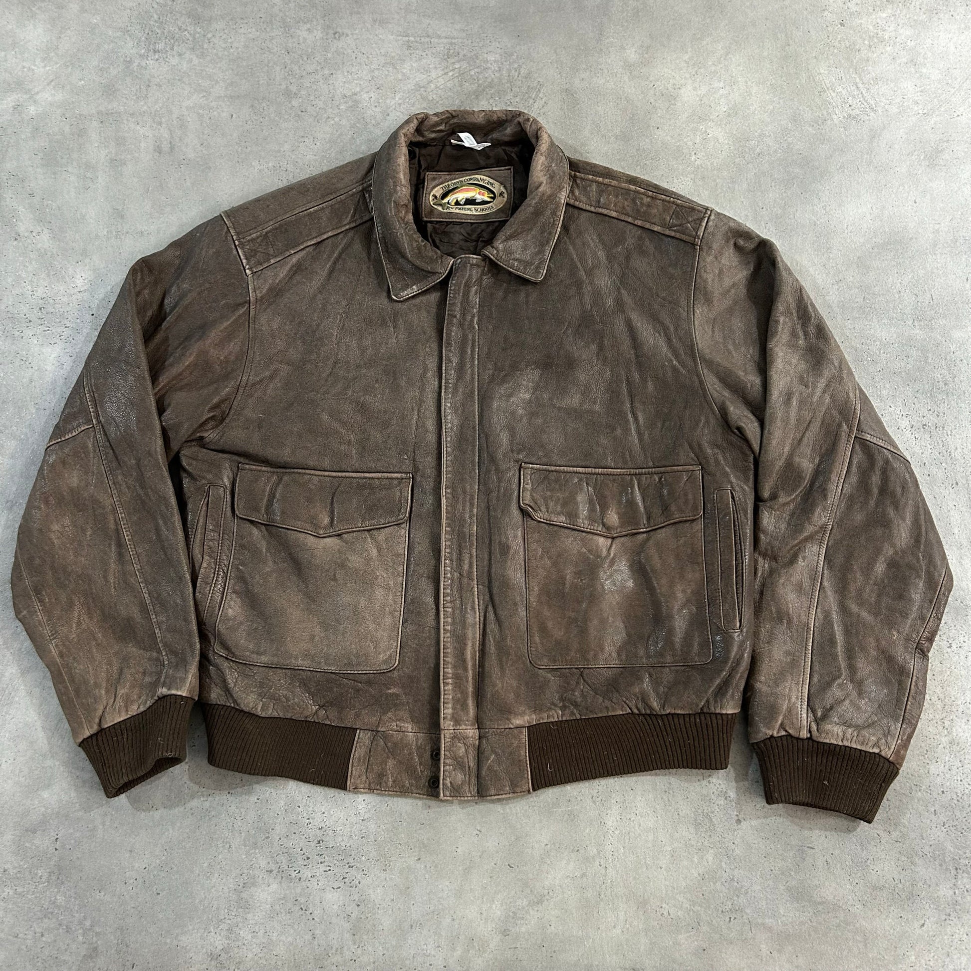 Vintage 70s-90s South Korea Orvis Outdoor A-2 Leather Jackets