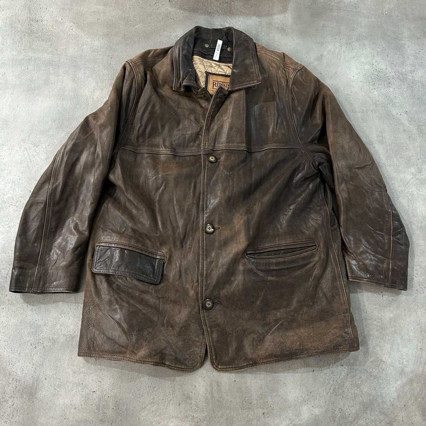 Vintage Redskins Retro Mid-Length Leather Jackets