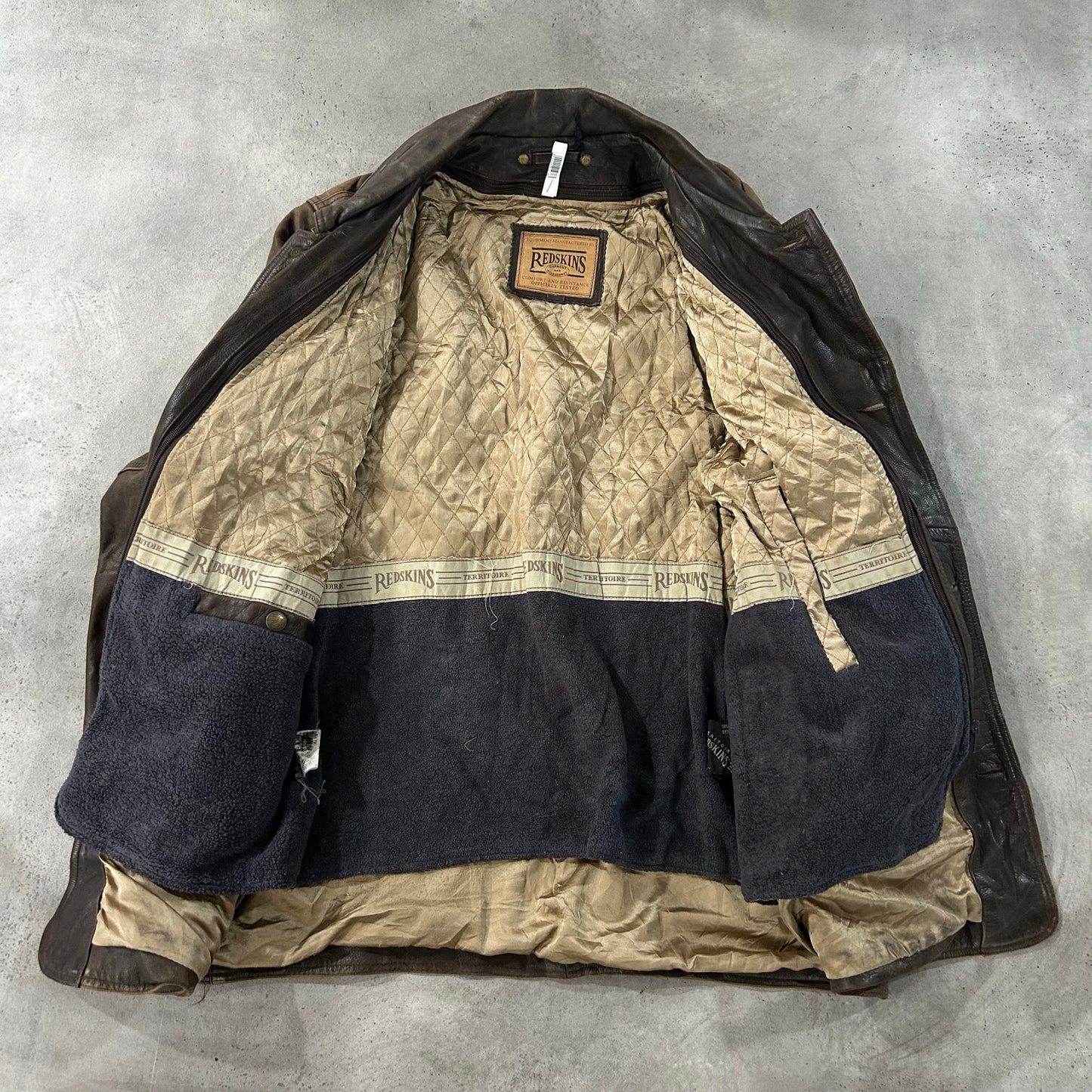 Vintage Redskins Retro Mid-Length Leather Jackets