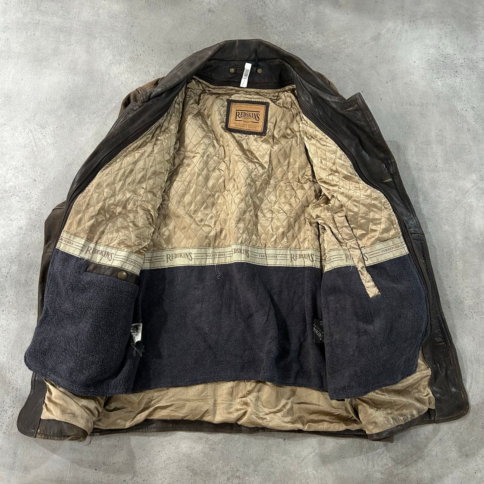Vintage Redskins Retro Mid-Length Leather Jackets
