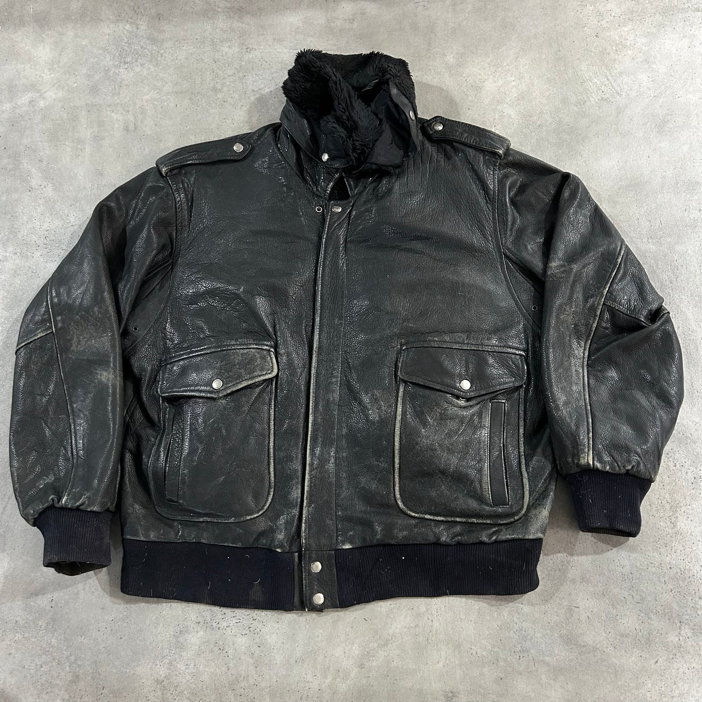 Vintage 70s-90s France Military Flight Leather Jackets
