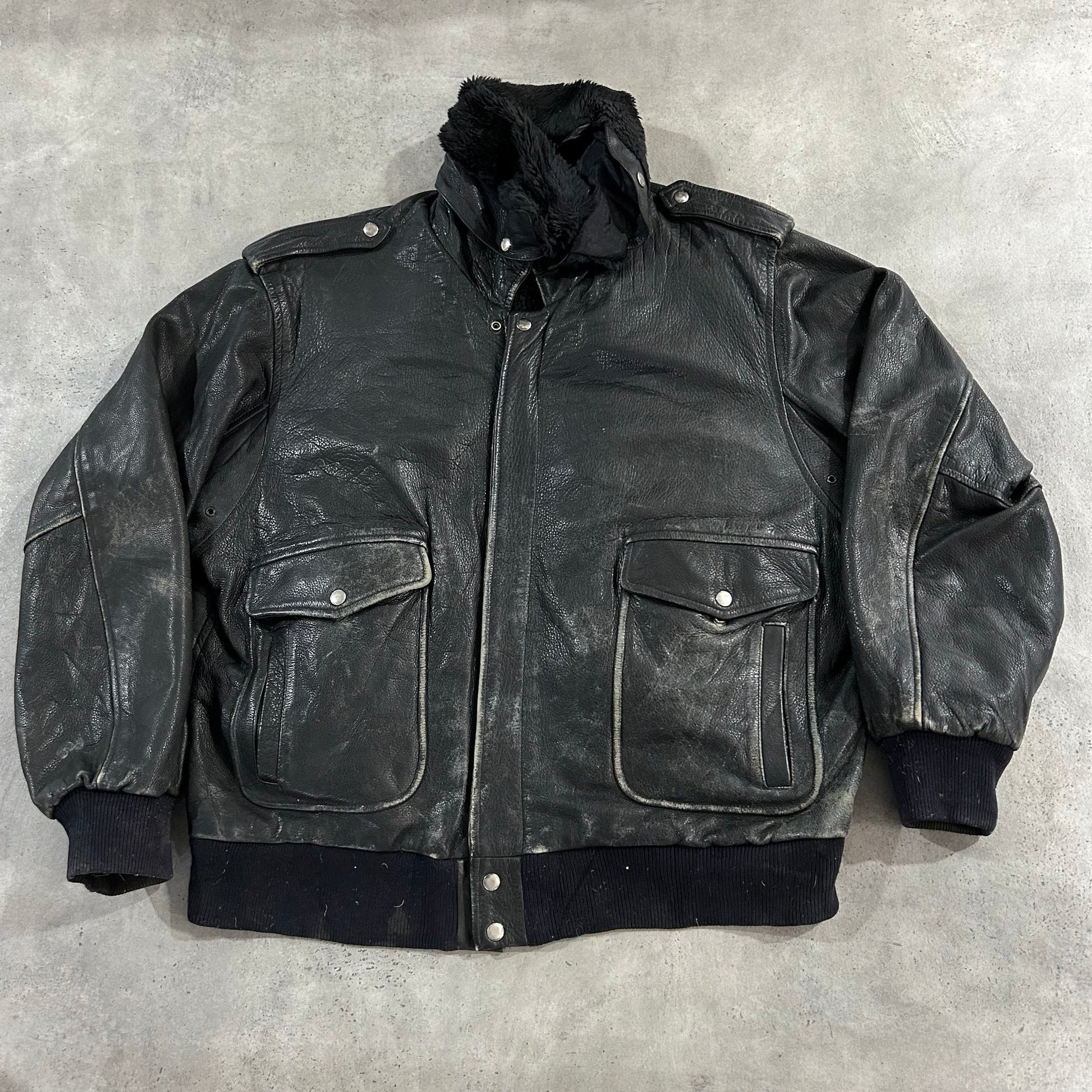 Vintage 70s-90s France Military Flight Leather Jackets