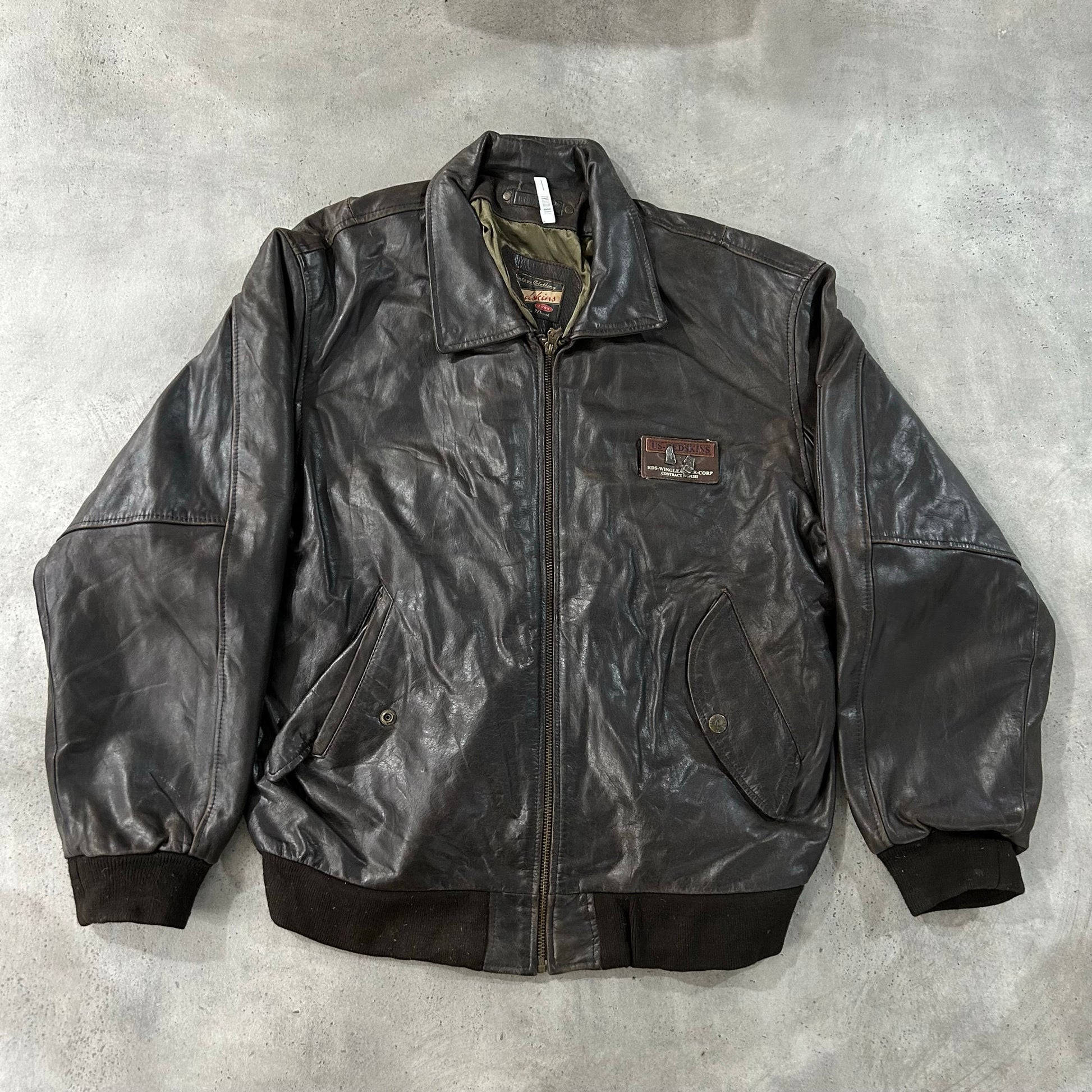 Vintage Redskins Retro Flight Leather Jackets