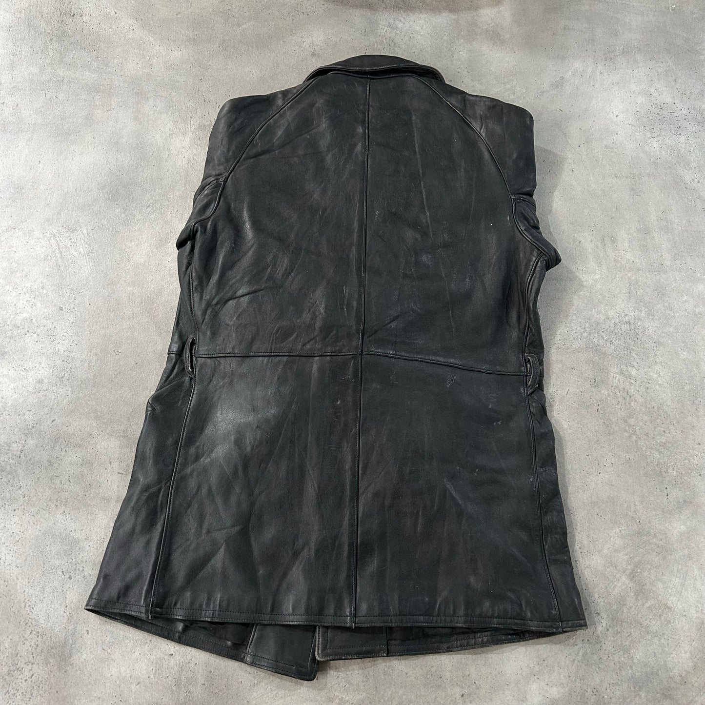 Vintage 70s-90s France Military Mid-Length Leather Jackets