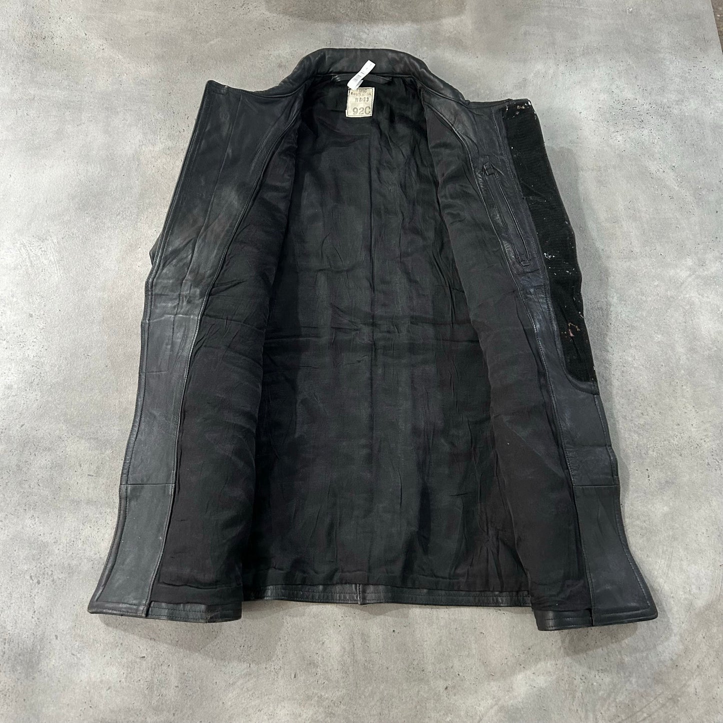 Vintage 70s-90s France Military Mid-Length Leather Jackets
