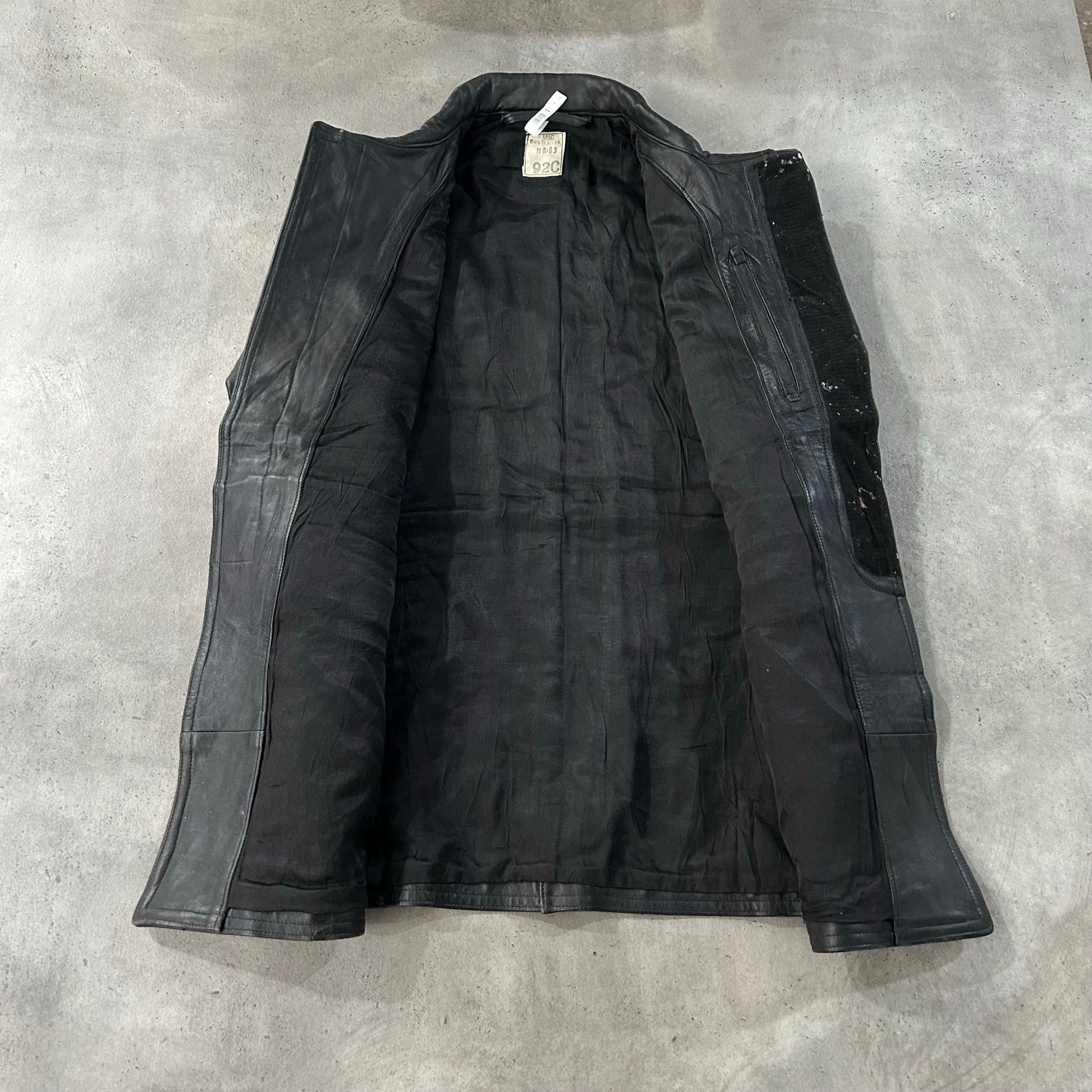 Vintage 70s-90s France Military Mid-Length Leather Jackets