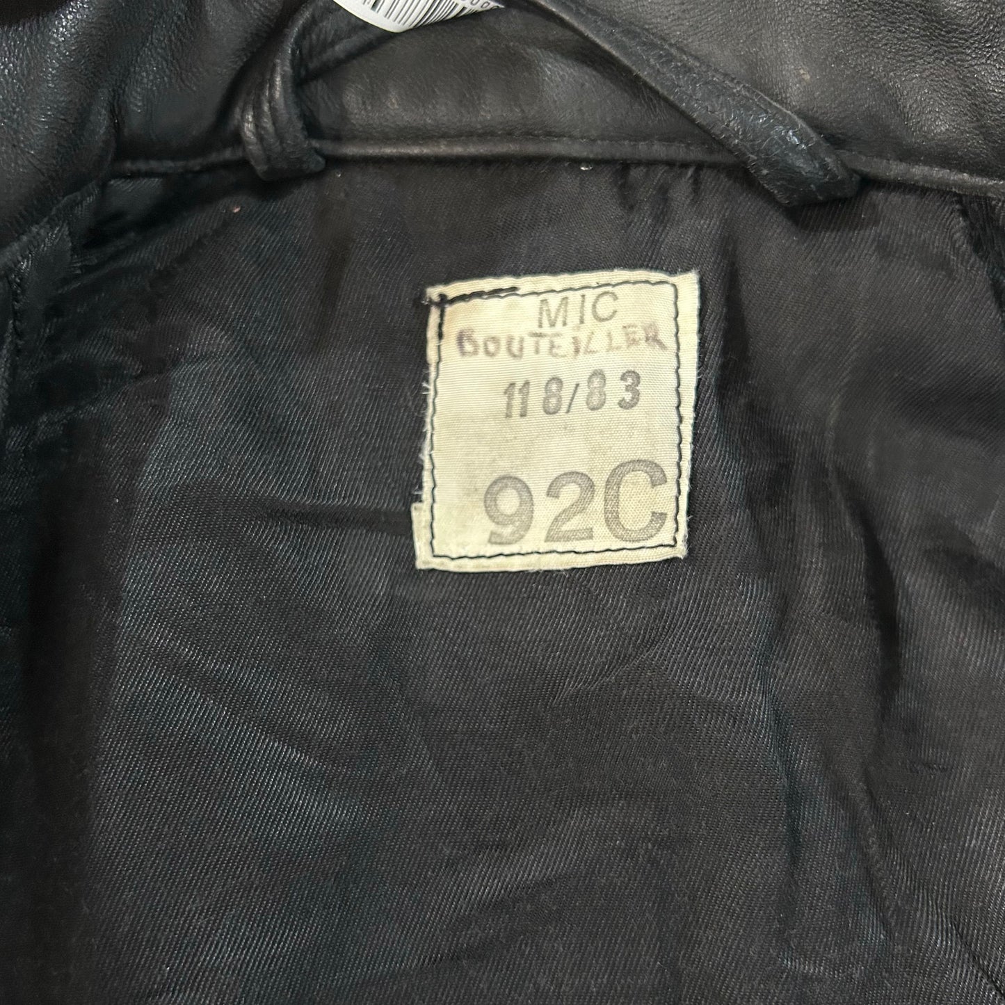 Vintage 70s-90s France Military Mid-Length Leather Jackets