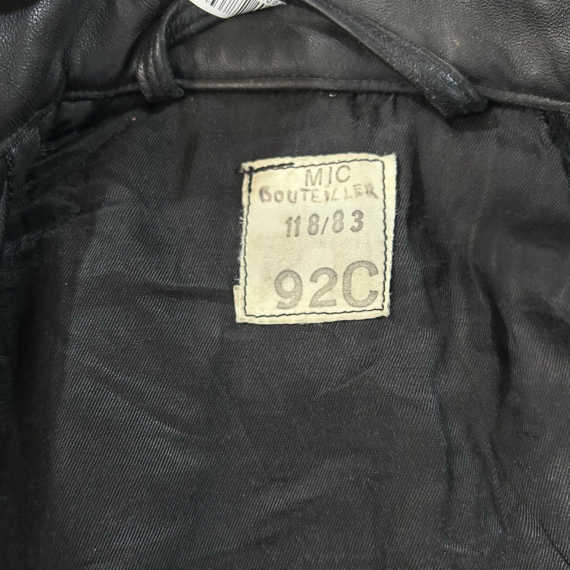 Vintage 70s-90s France Military Mid-Length Leather Jackets