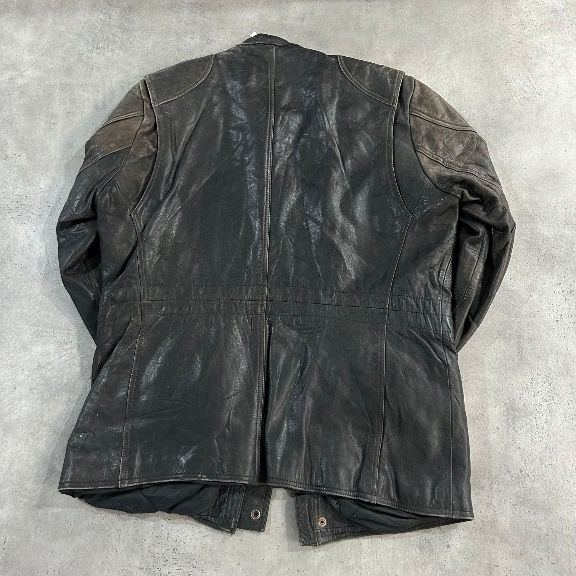 Vintage Retro Mid-Length Leather Jackets