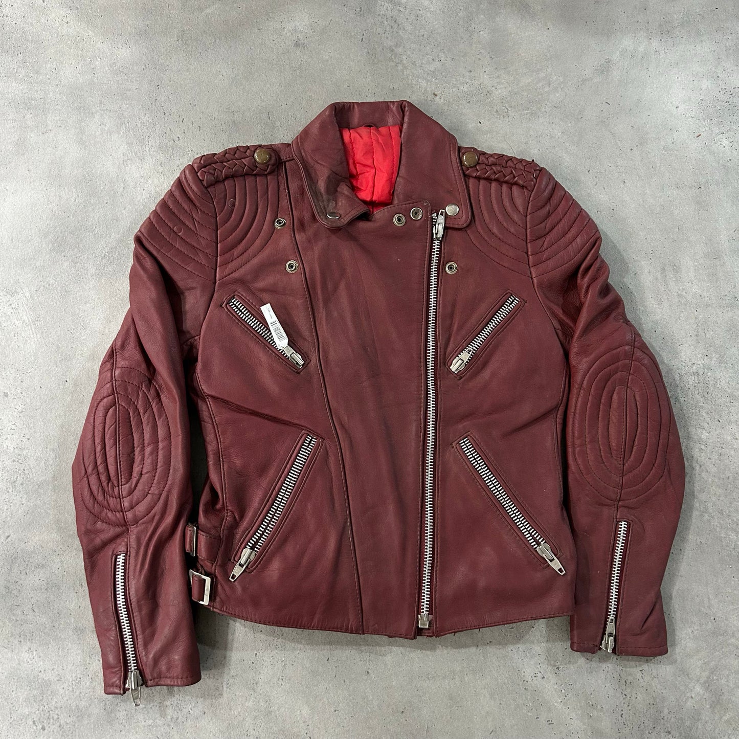 Vintage 70s-90s Germany Retro Double Rider Leather Jackets