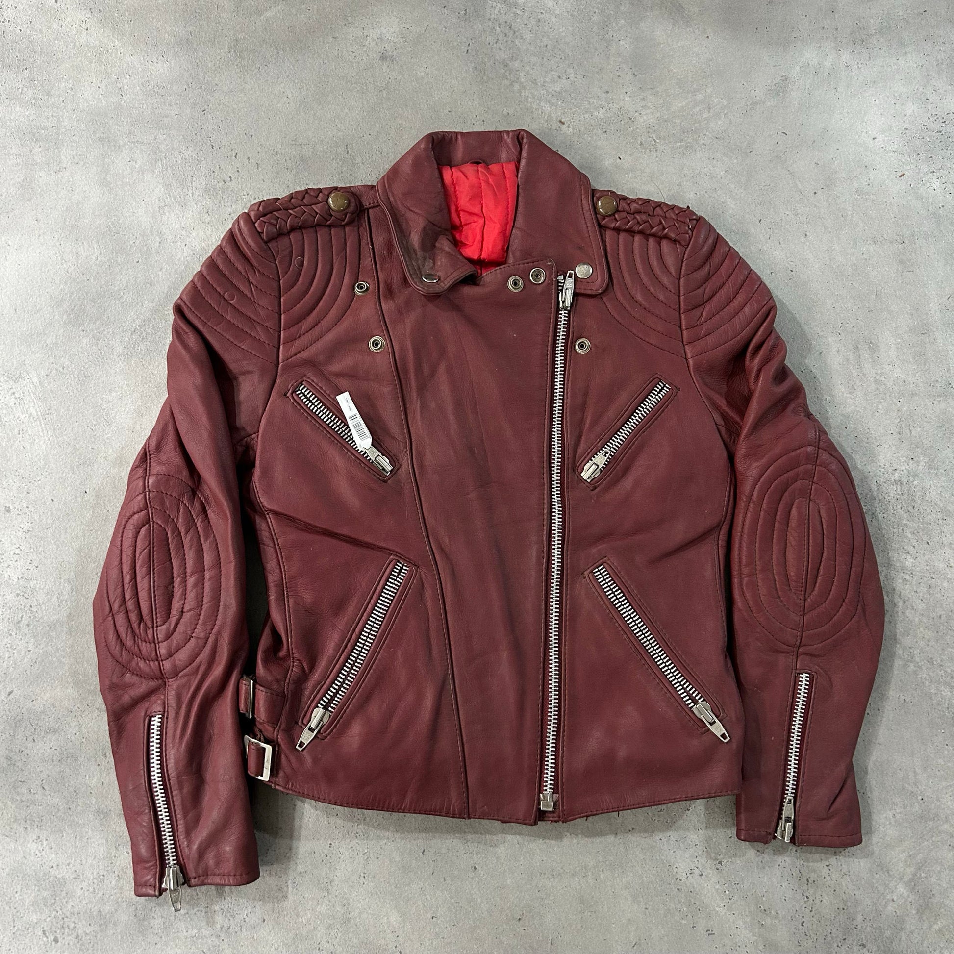 Vintage 70s-90s Germany Retro Double Rider Leather Jackets