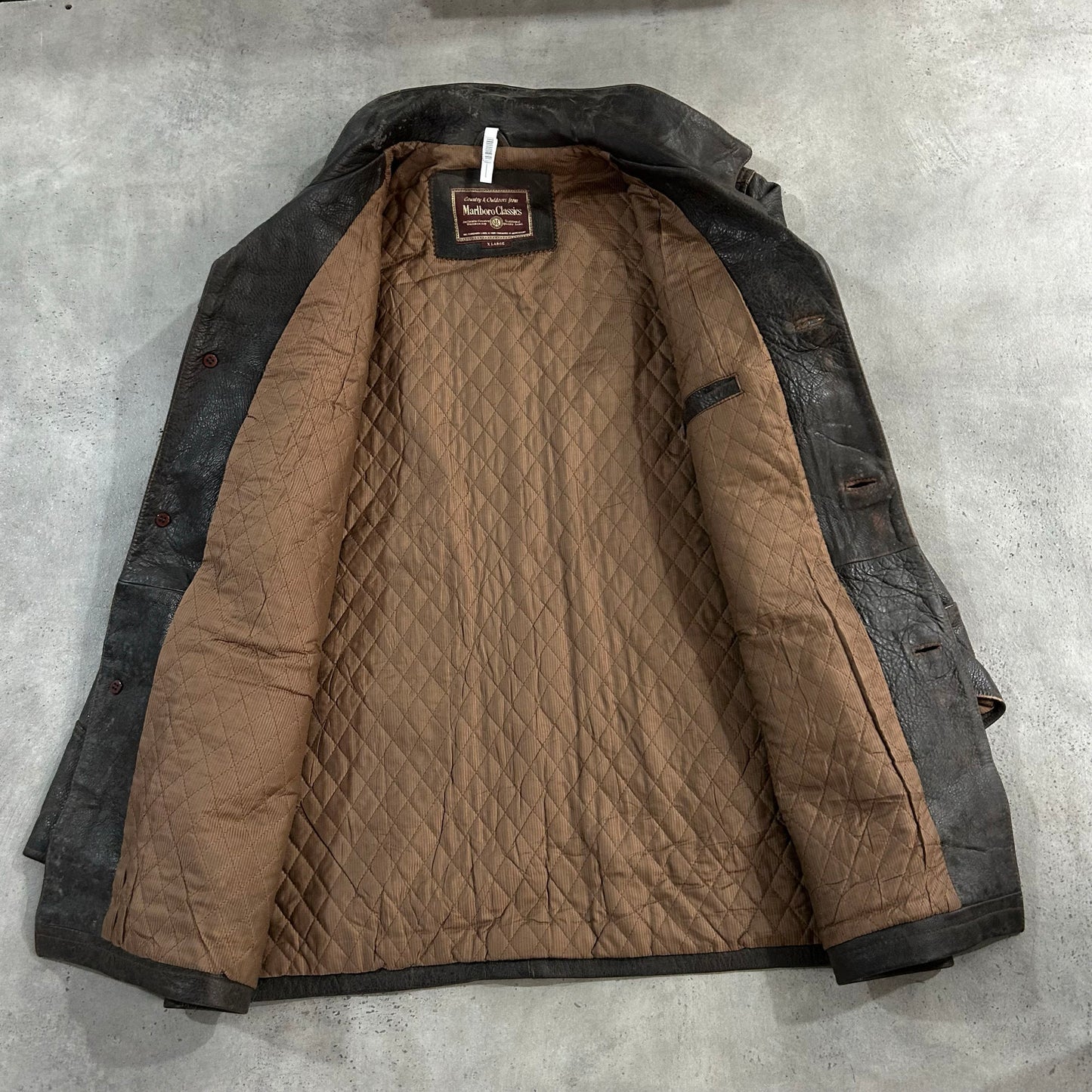 Vintage 70s-90s Romania Marlboro Retro Mid-Length Leather Jackets