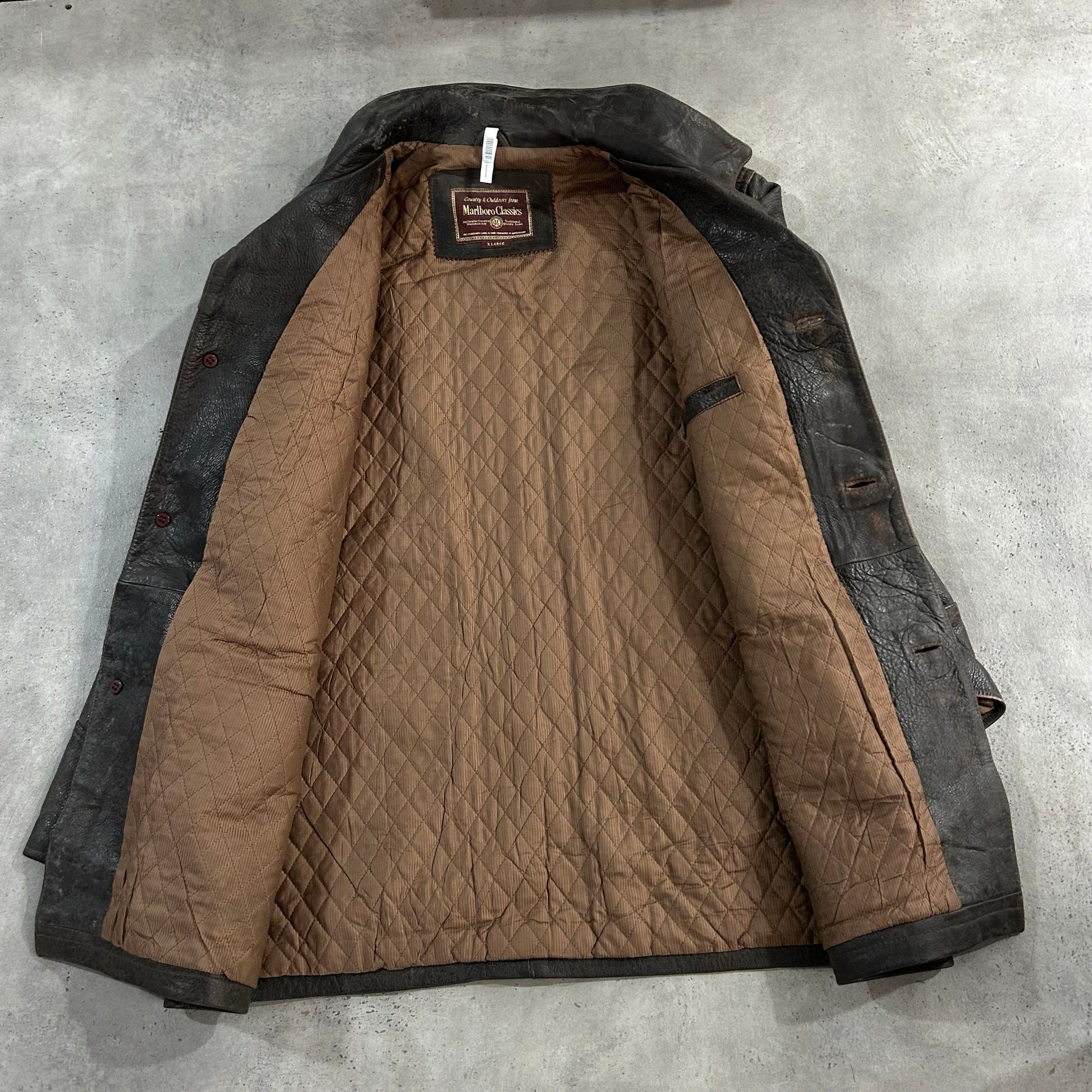 Vintage 70s-90s Romania Marlboro Retro Mid-Length Leather Jackets