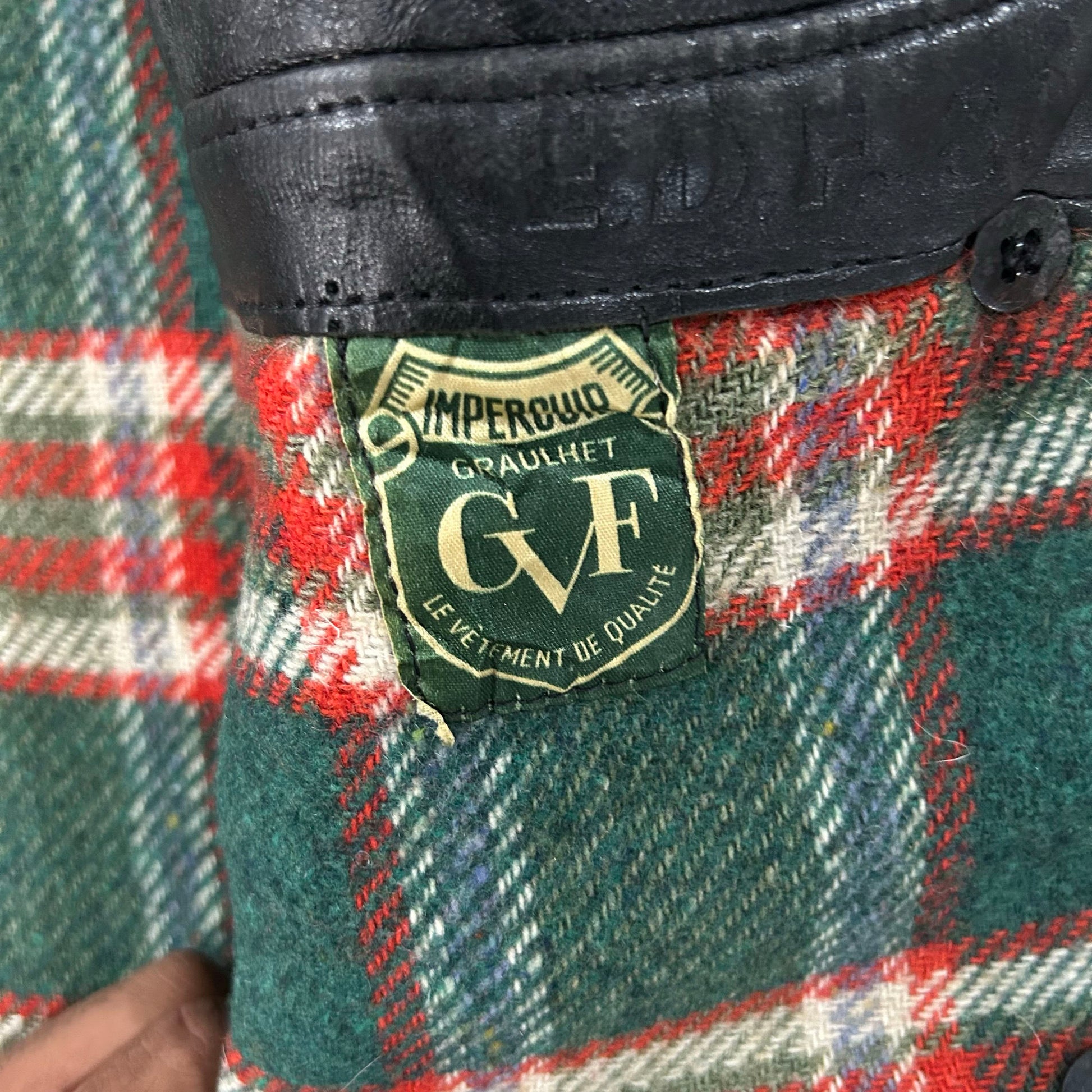 Vintage France Workwear Mid-Length Leather Jackets