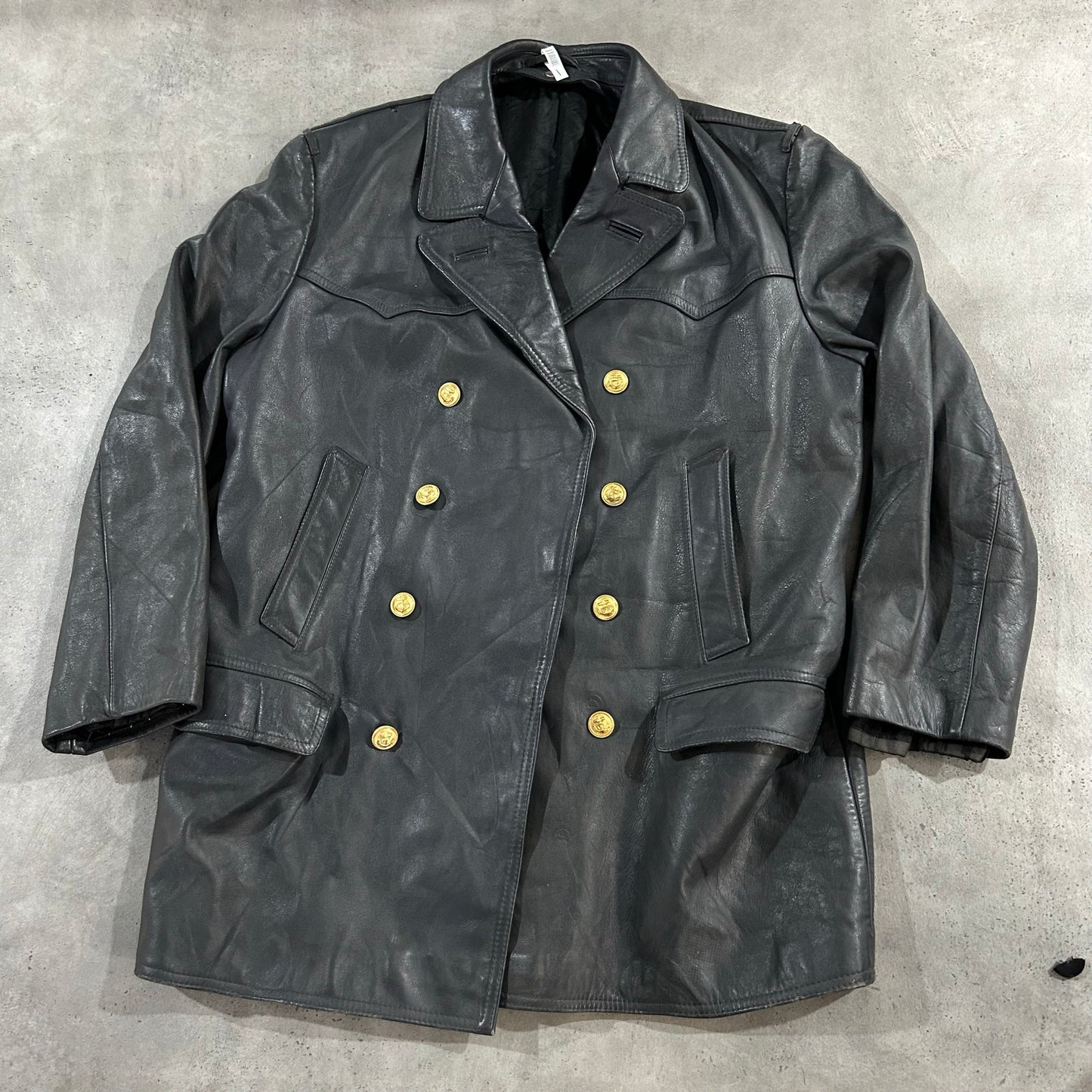 Vintage Military Mid-Length Leather Jackets