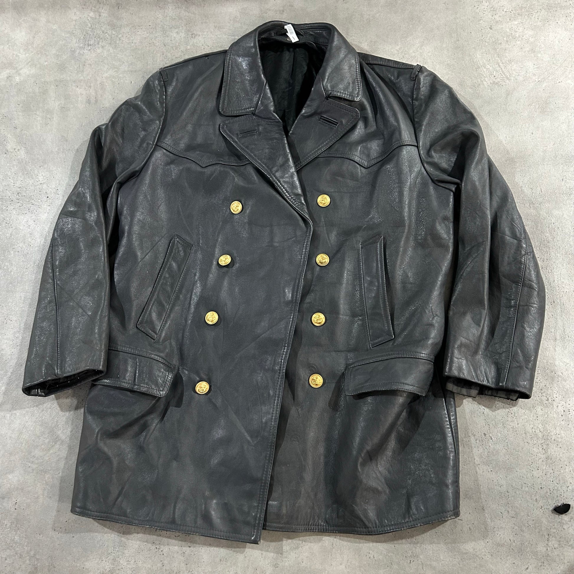Vintage Military Mid-Length Leather Jackets