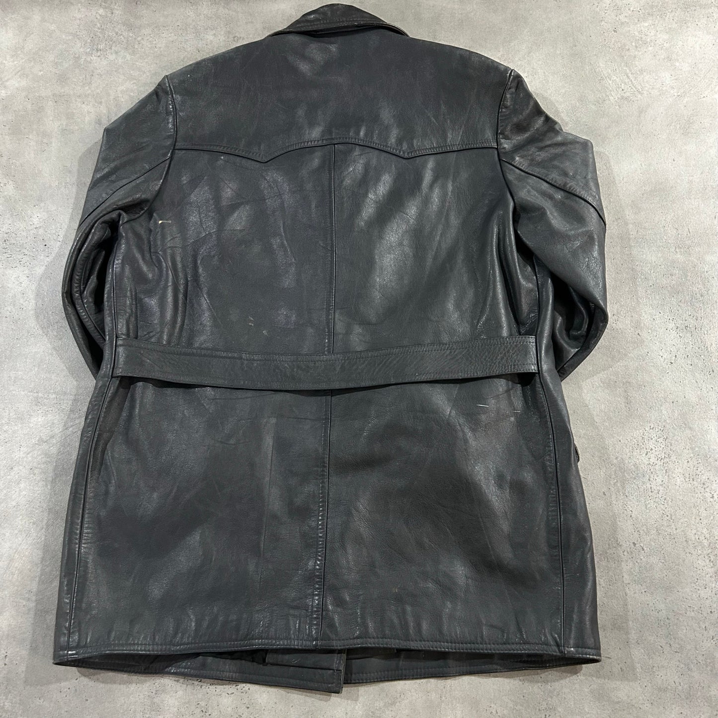 Vintage Military Mid-Length Leather Jackets