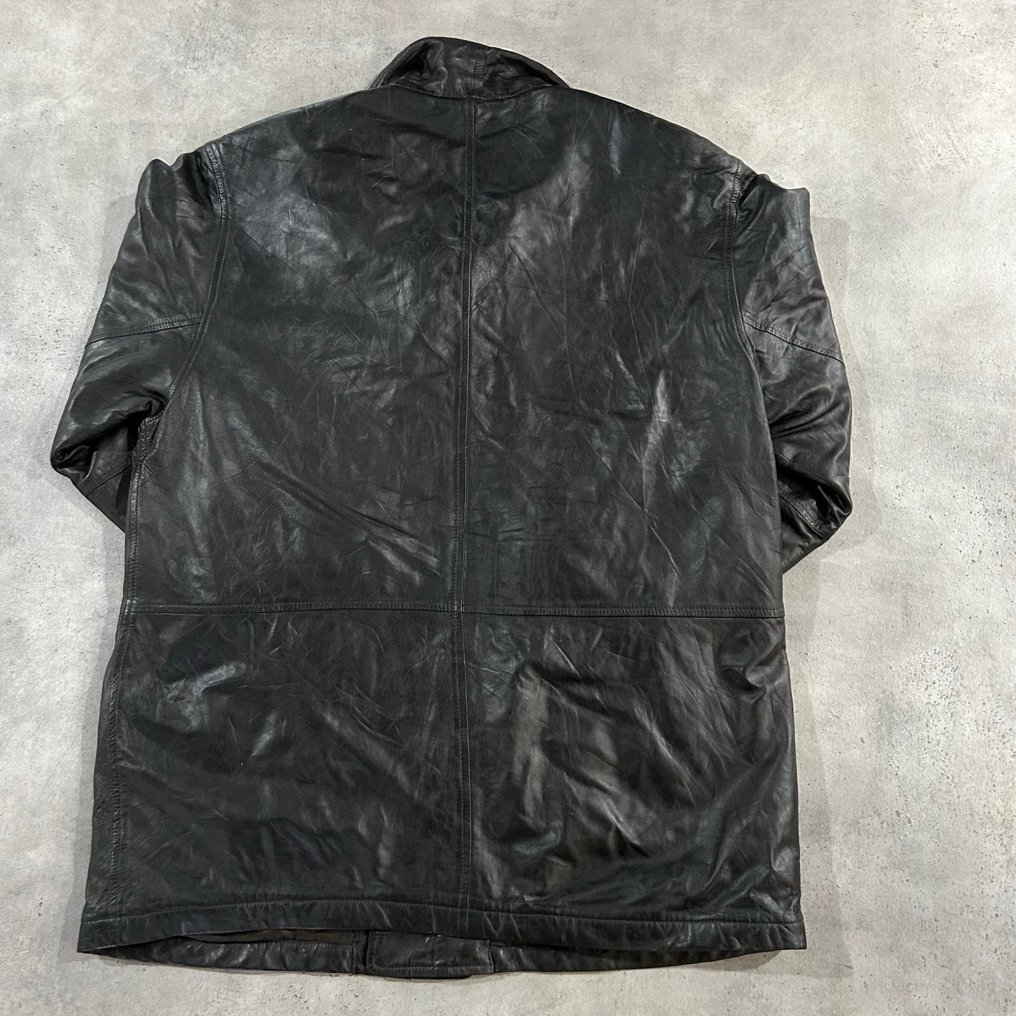 Vintage 70s-90s Burberry Pre-owned Luxury Mid-Length Leather Jackets