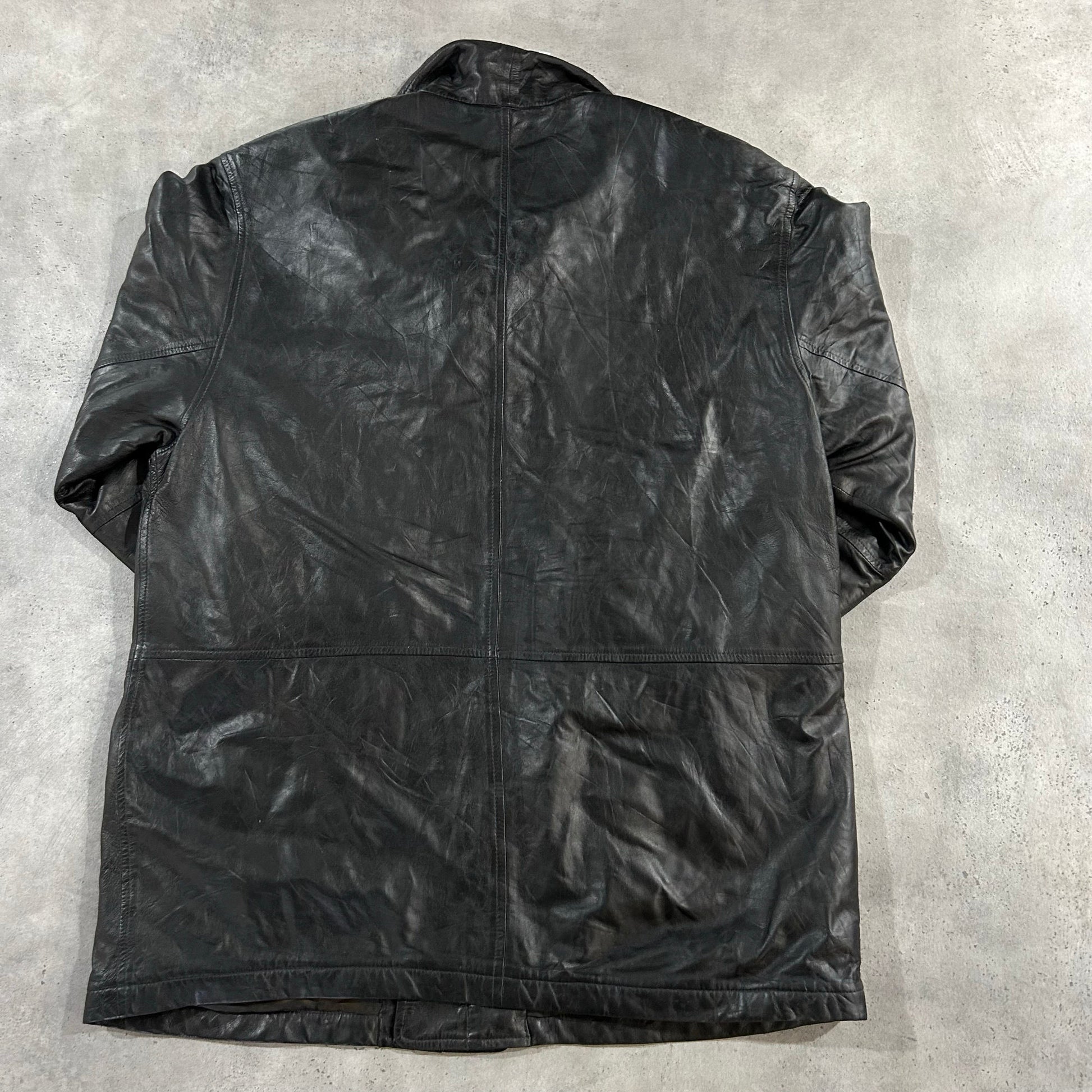 Vintage 70s-90s Burberry Pre-owned Luxury Mid-Length Leather Jackets