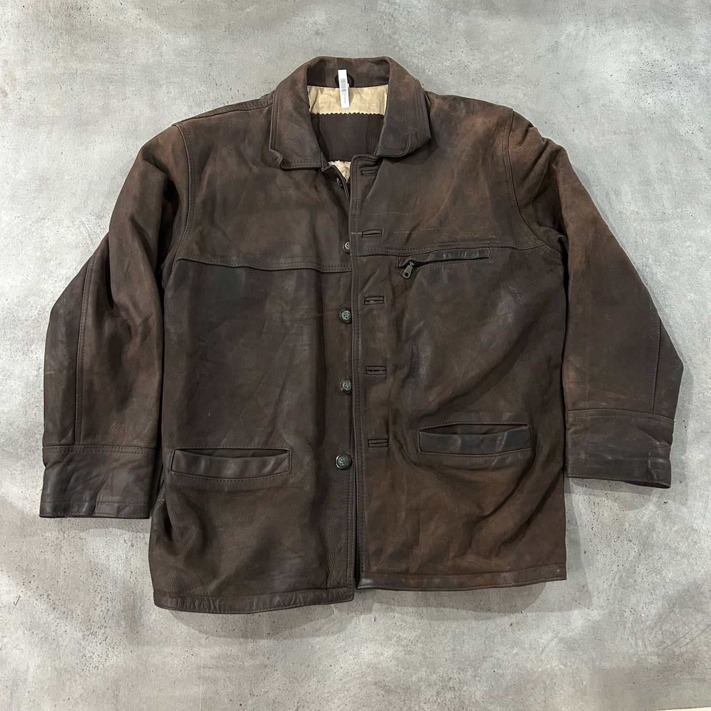 Vintage Retro Mid-Length Leather Jackets