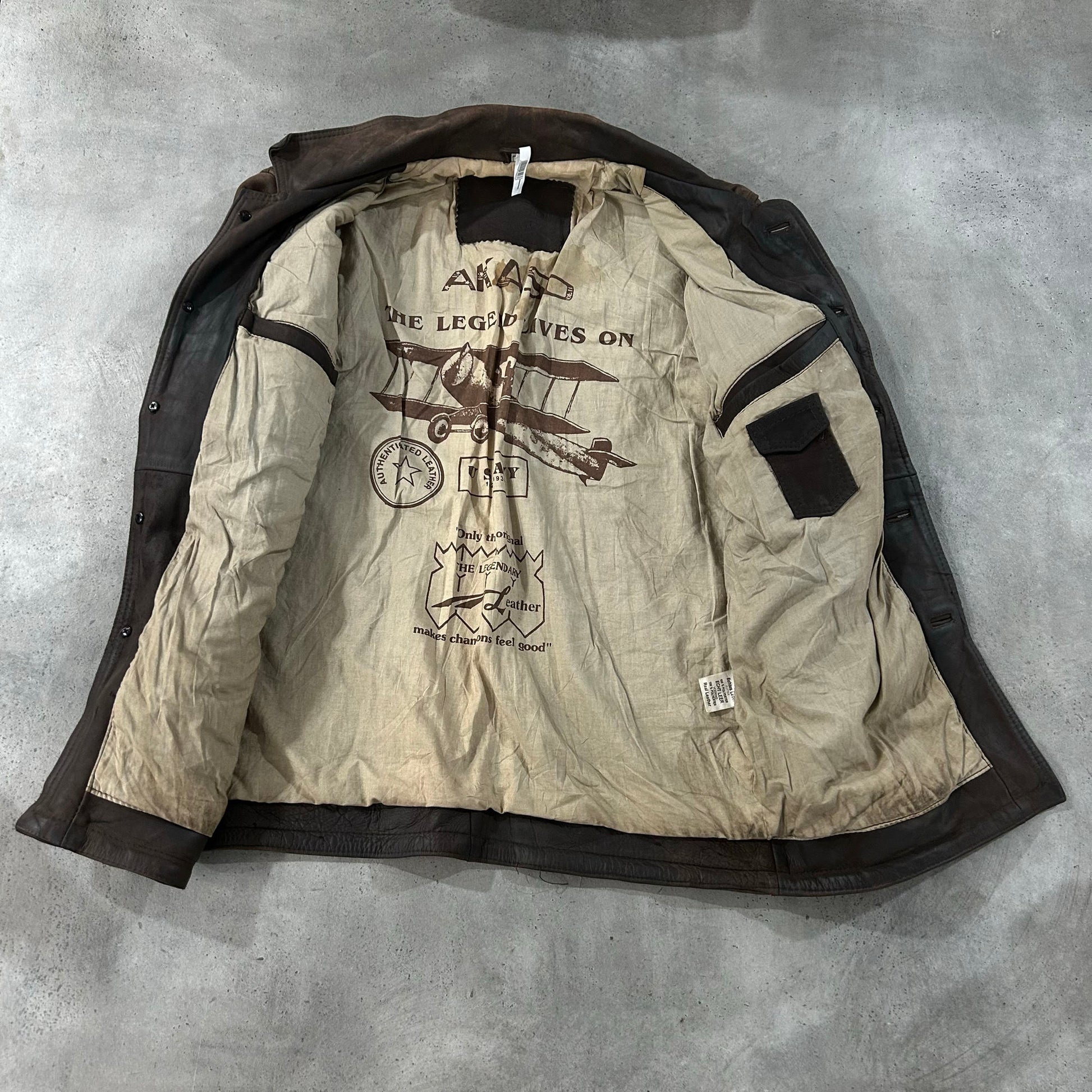 Vintage Retro Mid-Length Leather Jackets