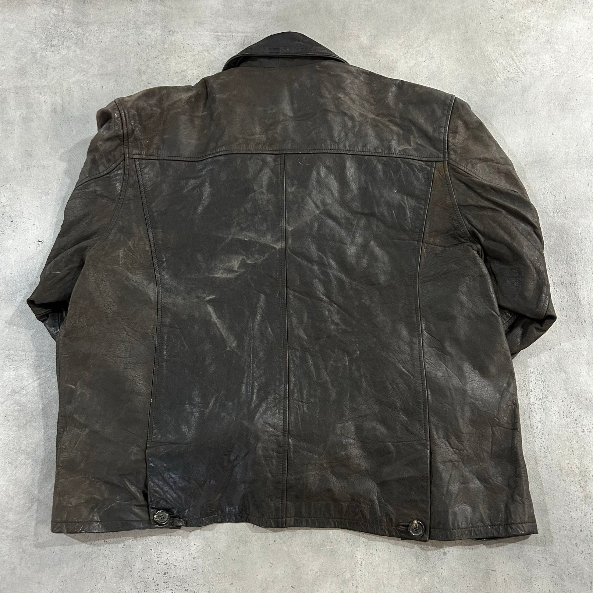 Vintage Retro Mid-Length Leather Jackets