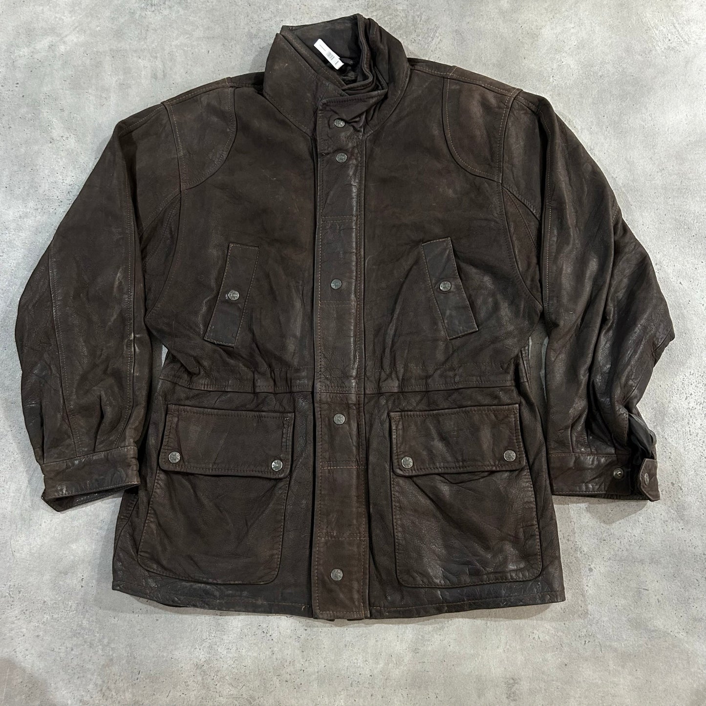 Vintage Retro Mid-Length Leather Jackets