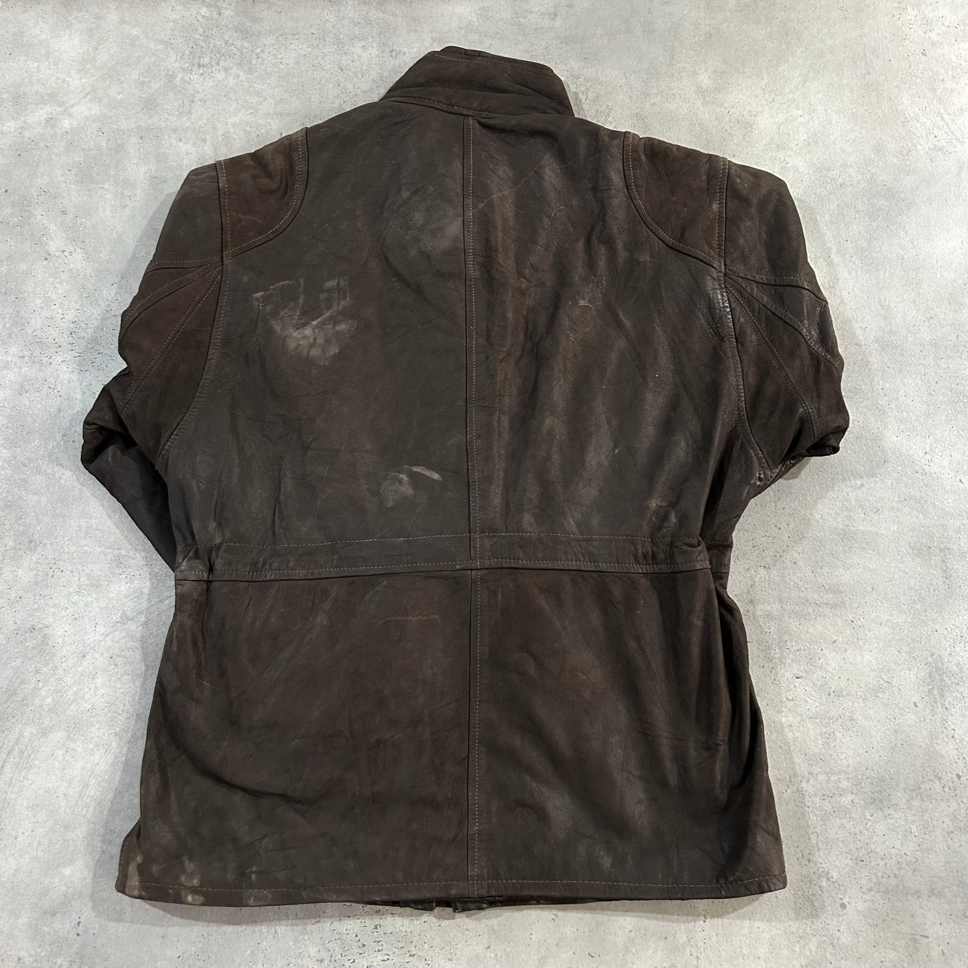 Vintage Retro Mid-Length Leather Jackets