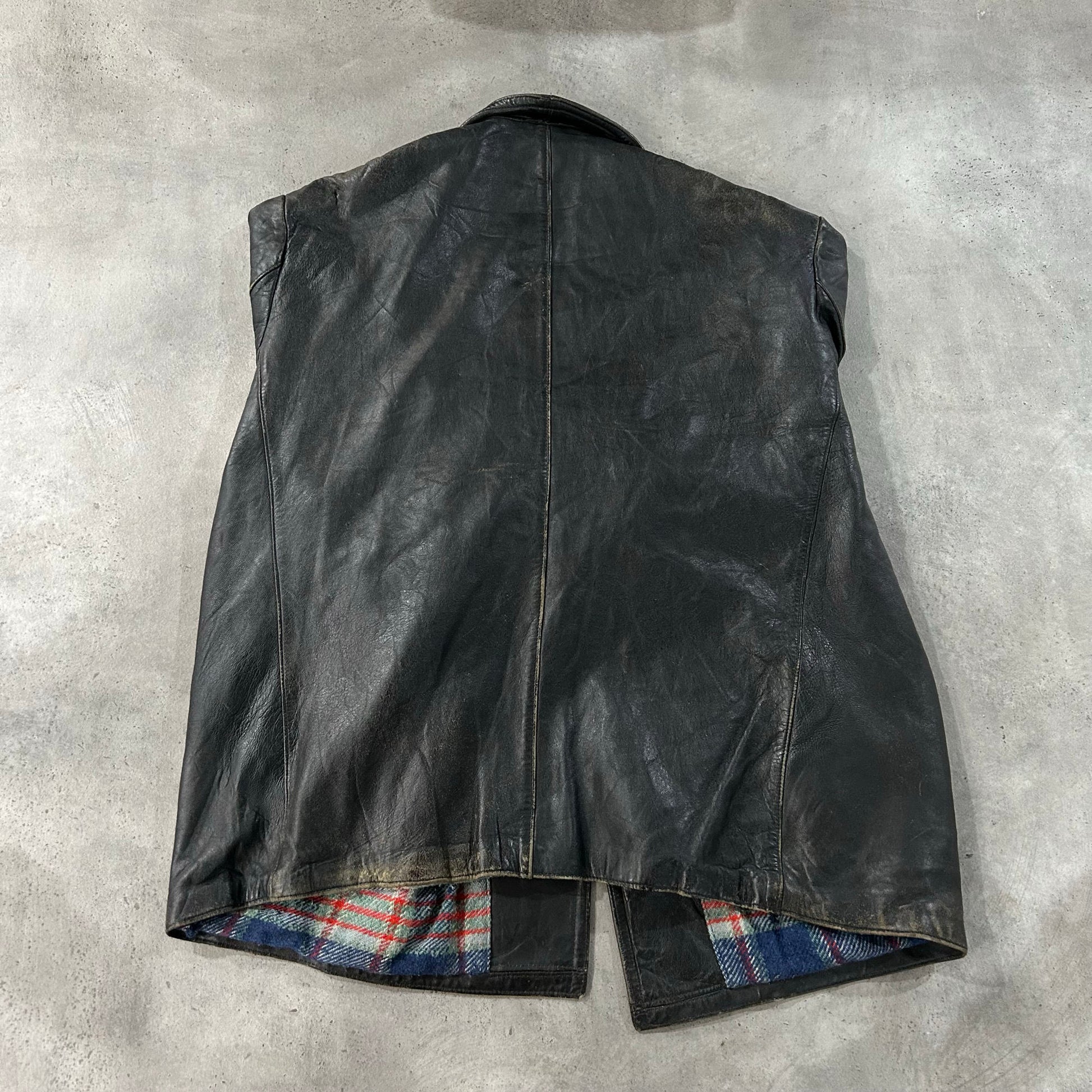 Vintage 50s-60s France Workwear Mid-Length Leather Jackets