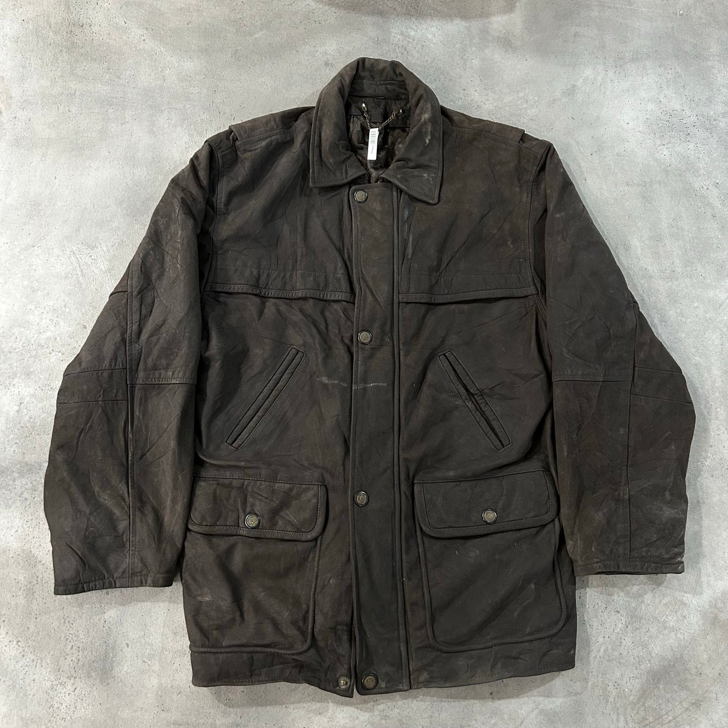 Vintage Retro Mid-Length Leather Jackets
