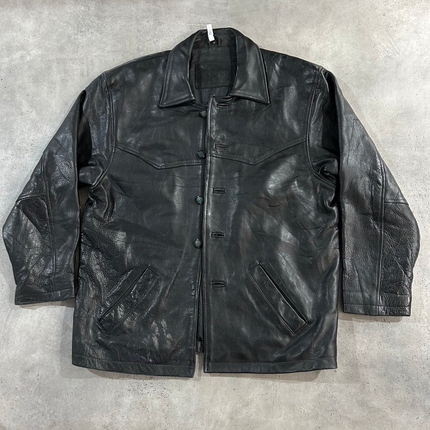 Vintage Retro Mid-Length Leather Jackets