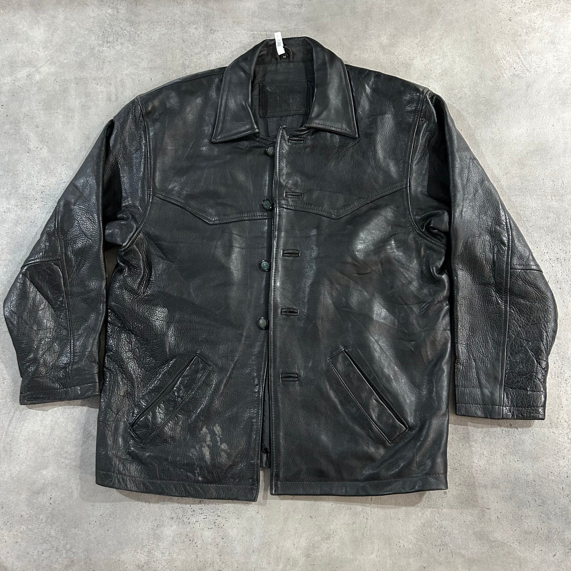 Vintage Retro Mid-Length Leather Jackets