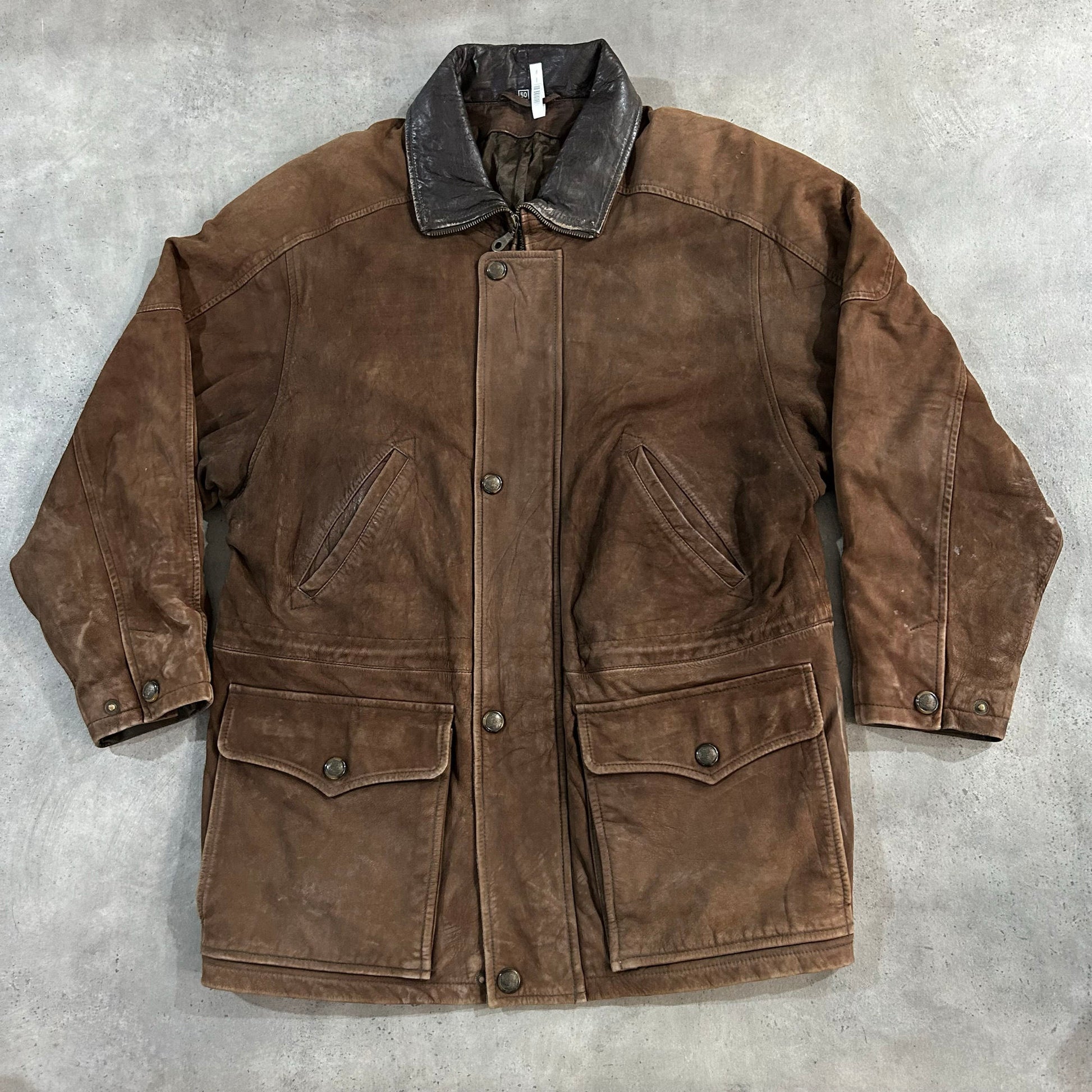 Vintage Retro Mid-Length Leather Jackets