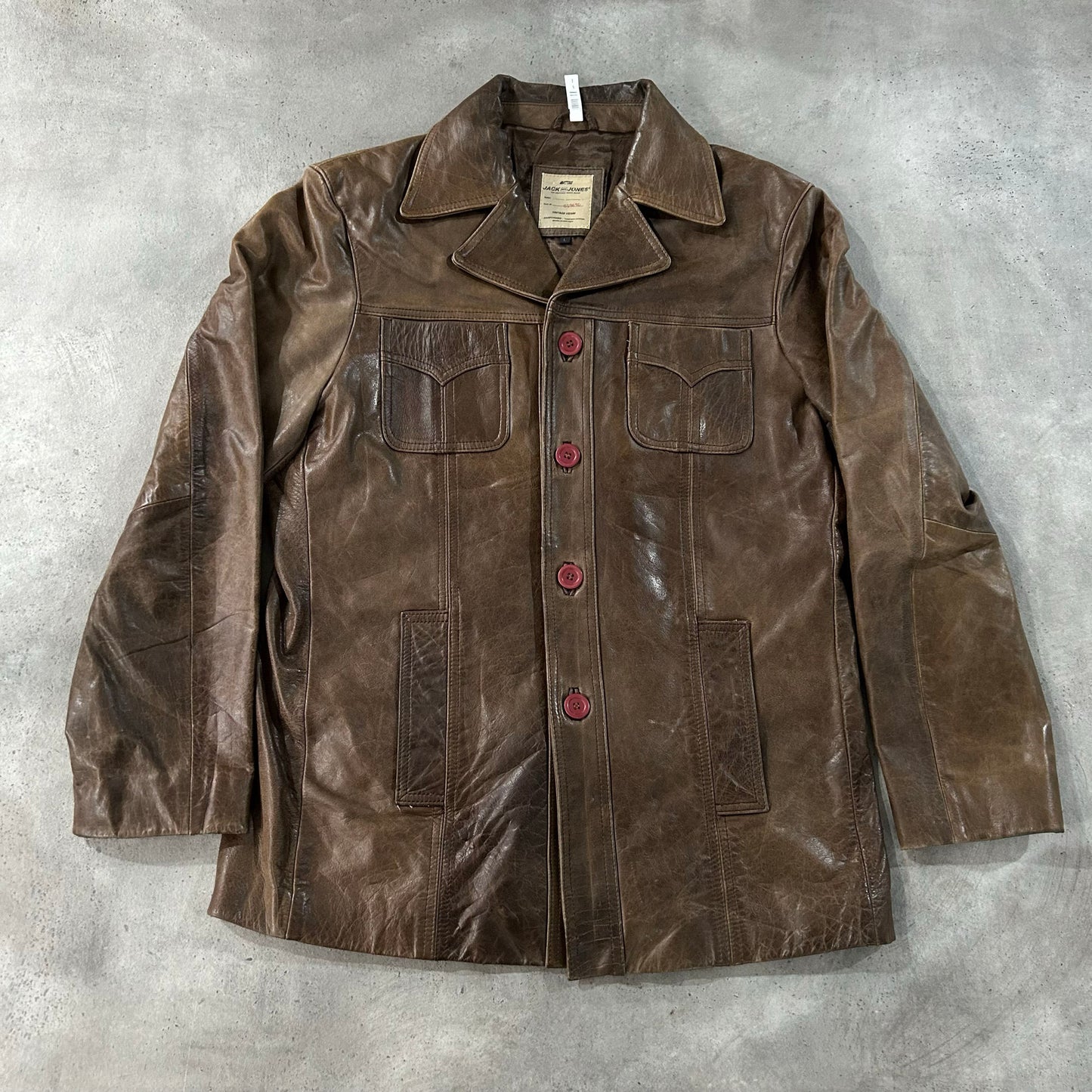 Vintage Retro Mid-Length Leather Jackets