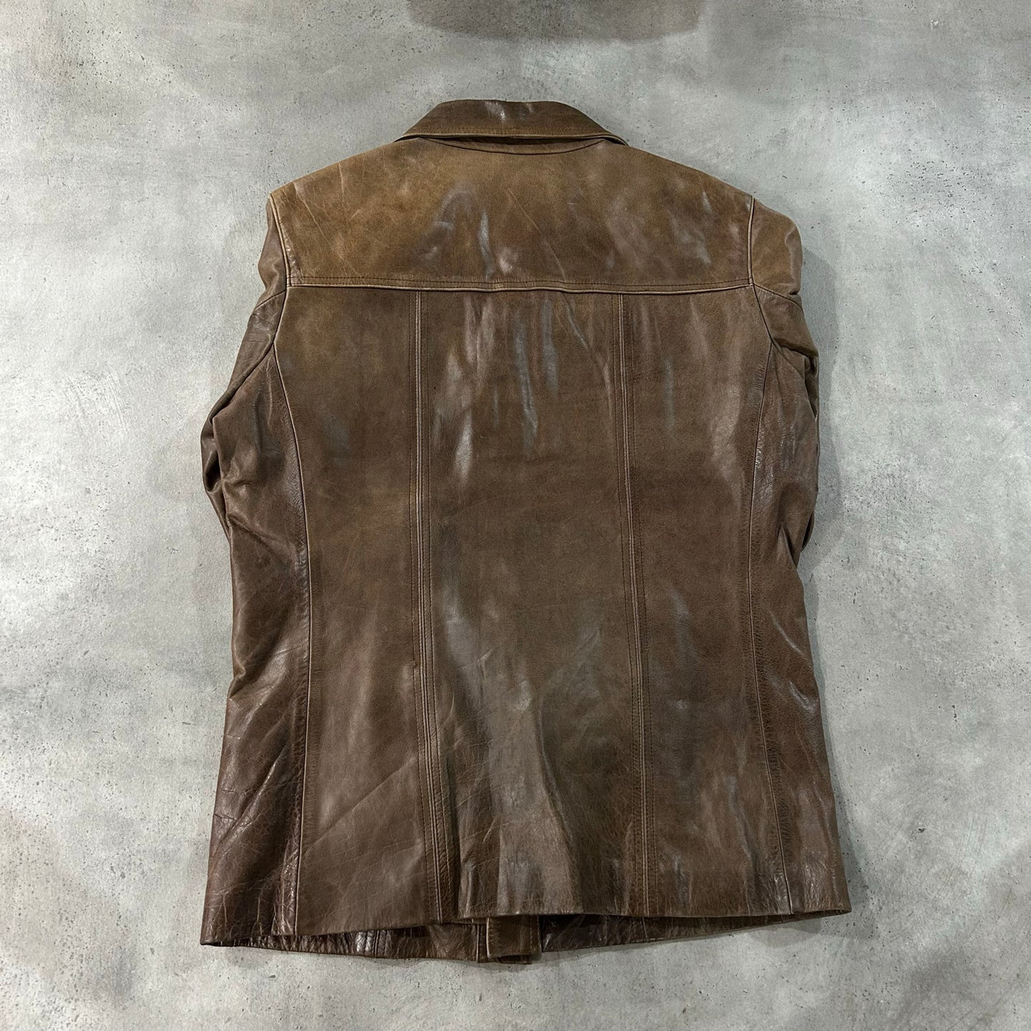 Vintage Retro Mid-Length Leather Jackets