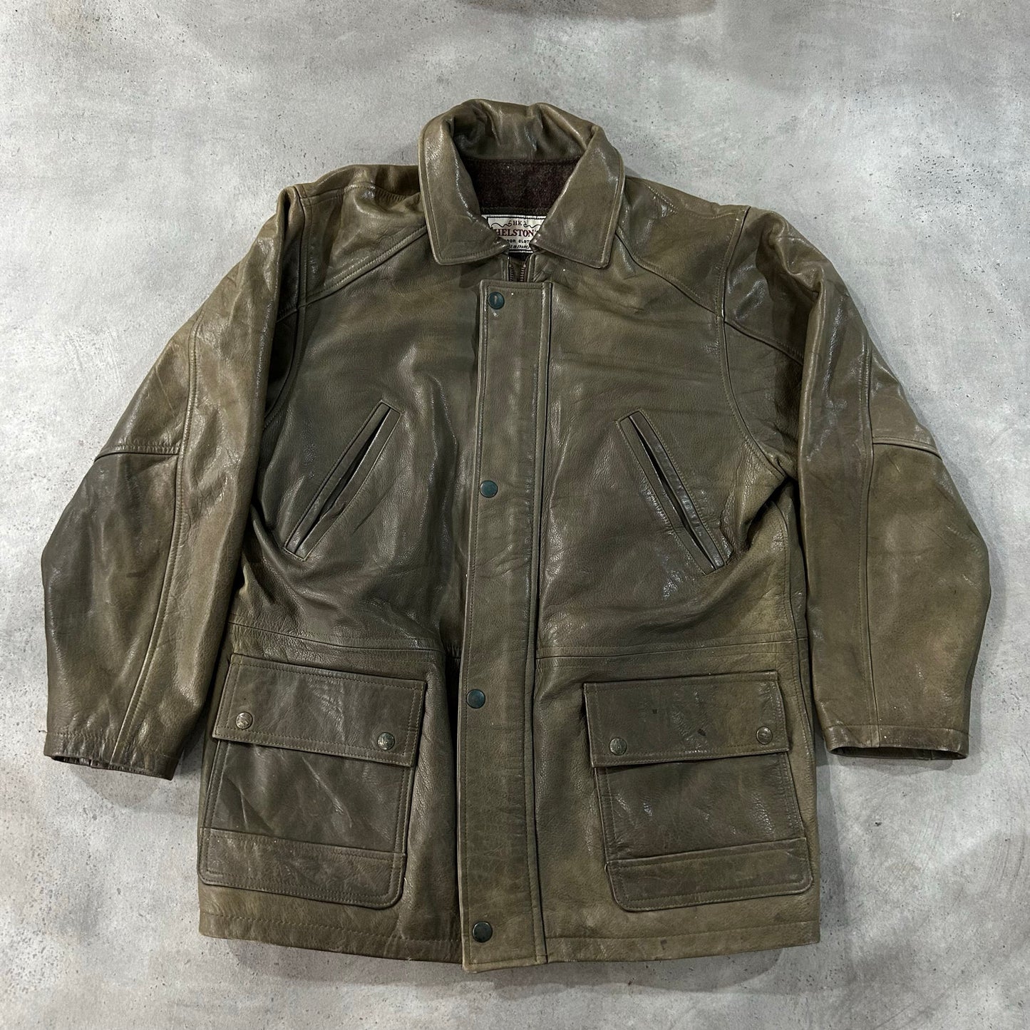Vintage 70s-90s France Workwear Mid-Length Leather Jackets