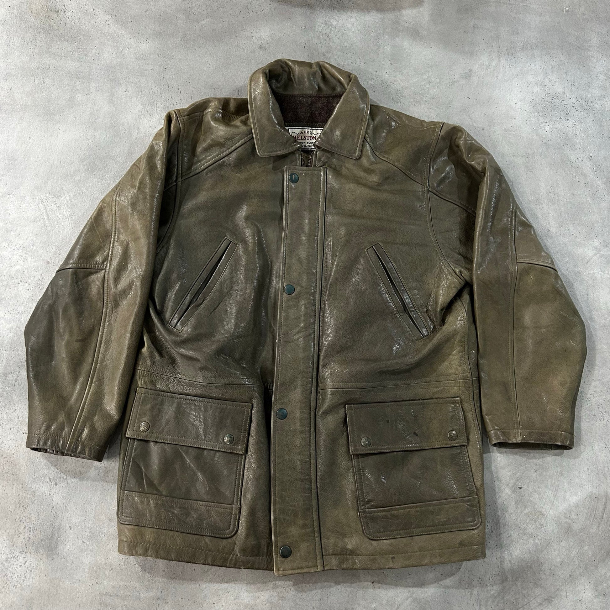 Vintage 70s-90s France Workwear Mid-Length Leather Jackets