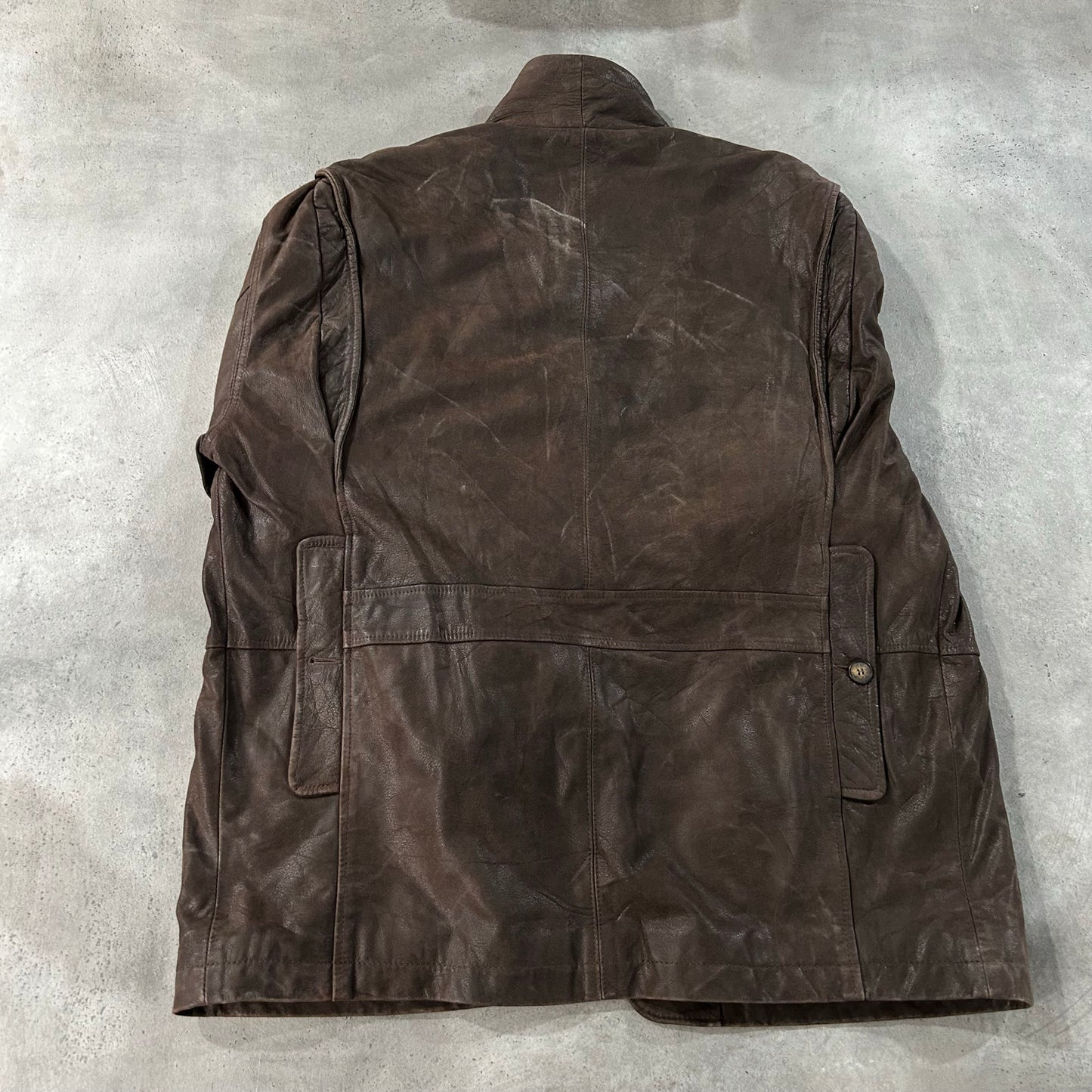 Vintage Retro Mid-Length Leather Jackets