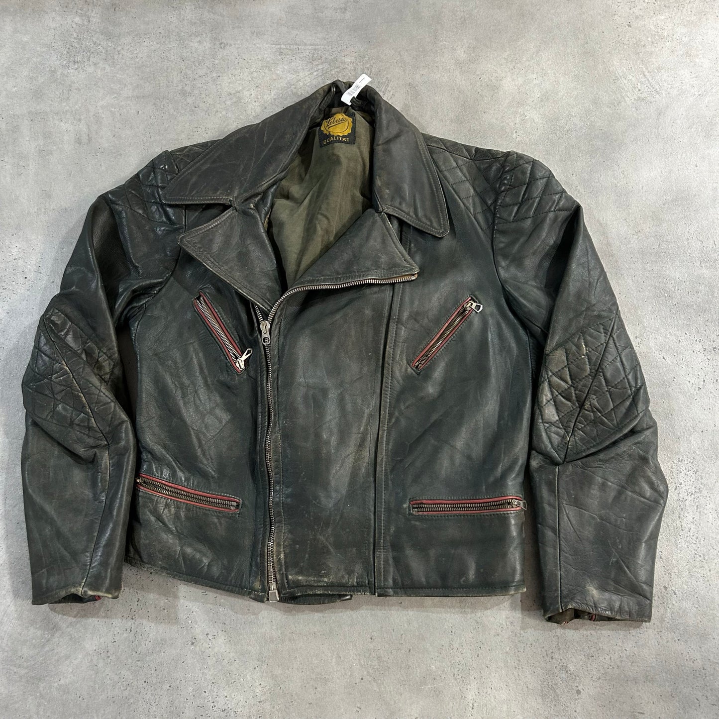 Vintage 50s-60s Germany Retro Double Rider Leather Jackets